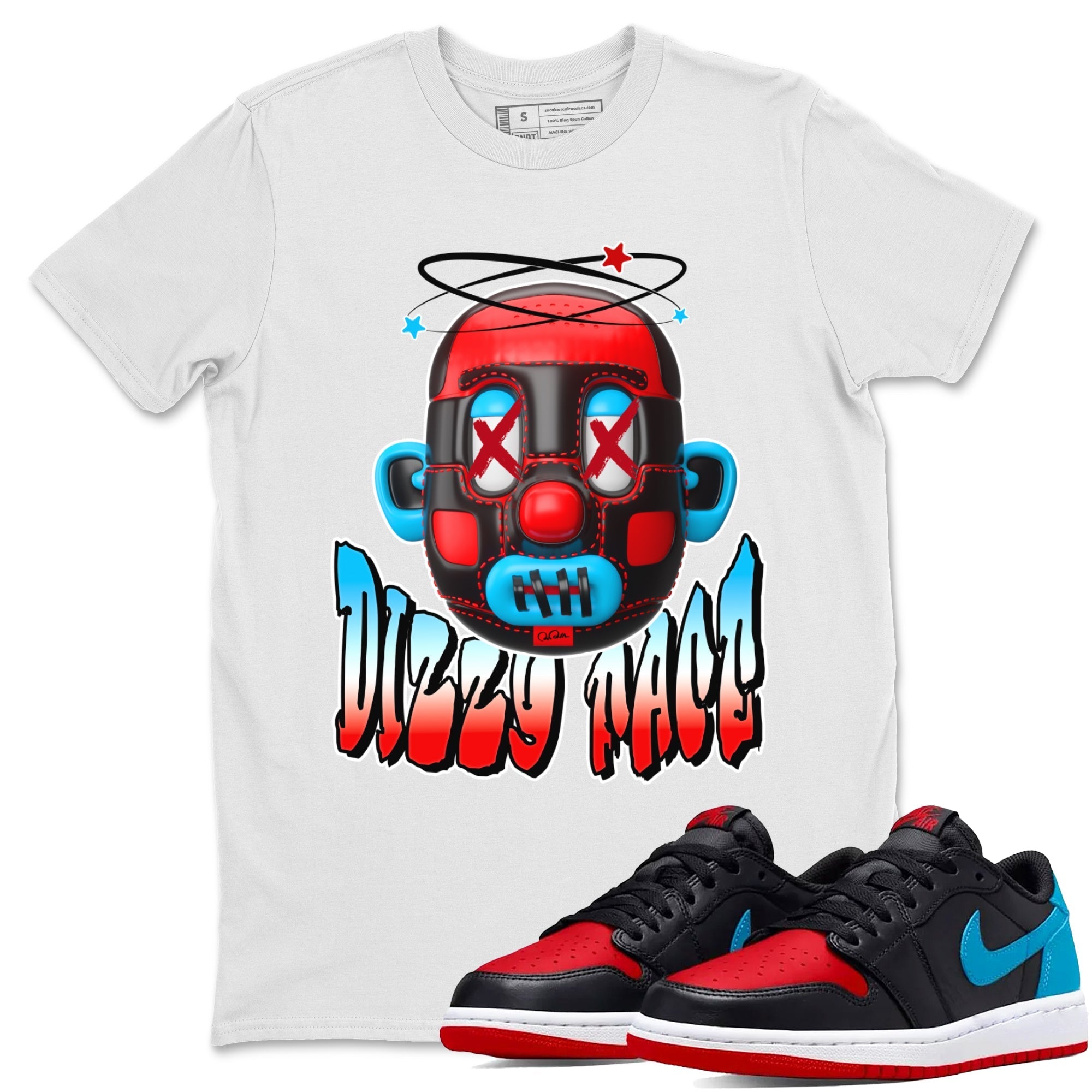 Dizzy Face Unisex Tops - Air Jordan 1 UNC to Chicago