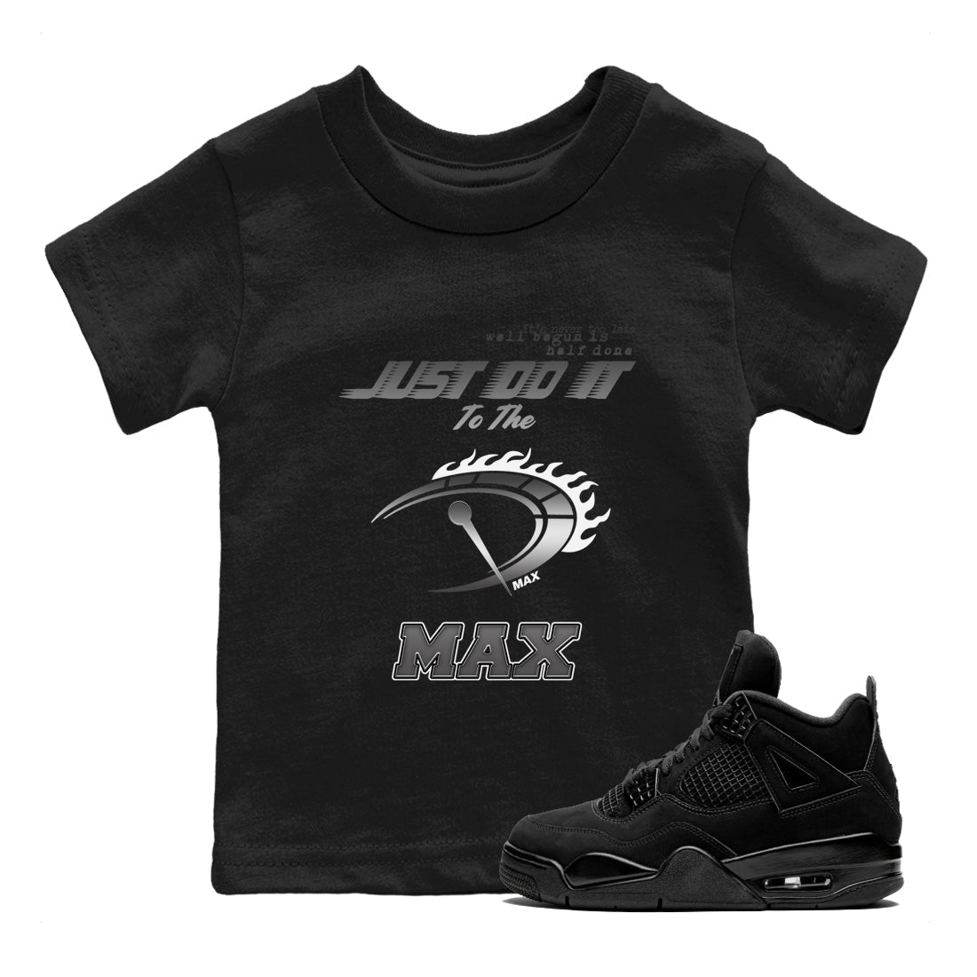 Do It To The Max snkmatch Tees Kids - Air Jordan 4 Black Cat