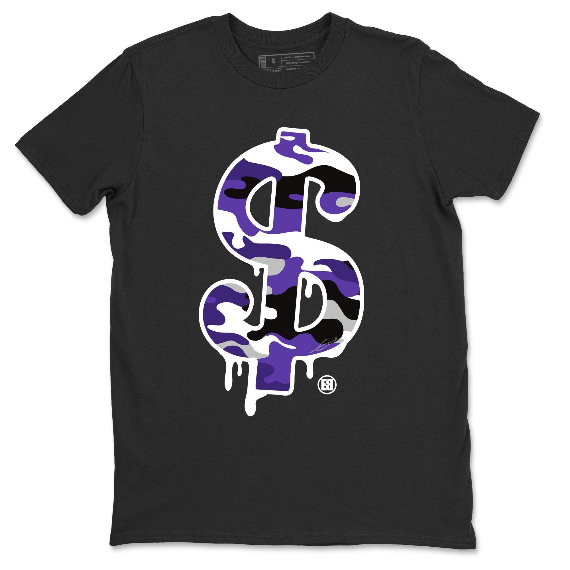 Dollar Camo Unisex Tops - Air Jordan 1 Court Purple