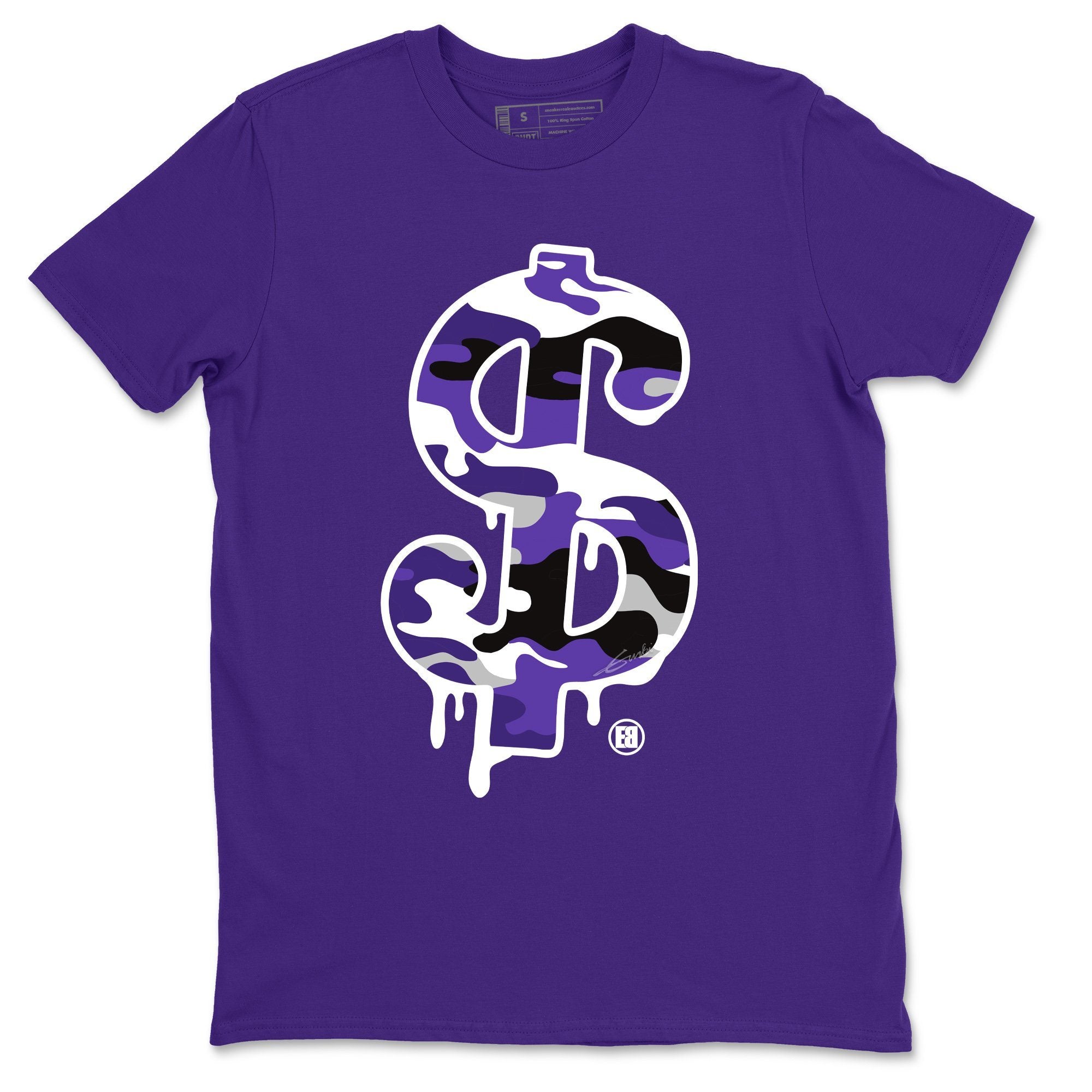 Dollar Camo Unisex Tops - Air Jordan 1 Court Purple