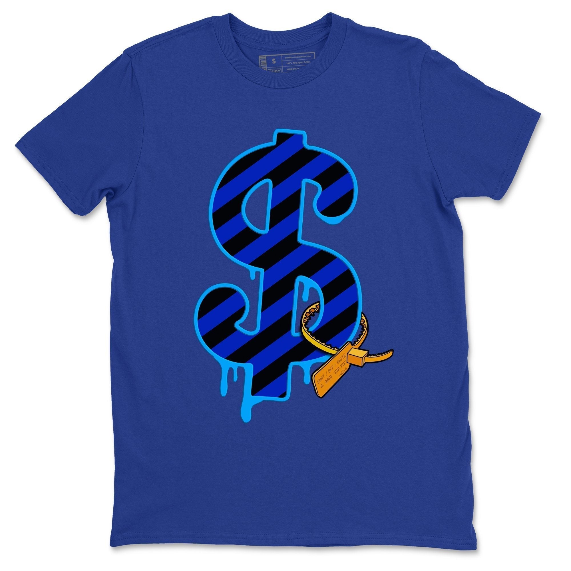Dollar Camo Unisex Tops - Air Jordan 2 OFF-WHITE Black Blue