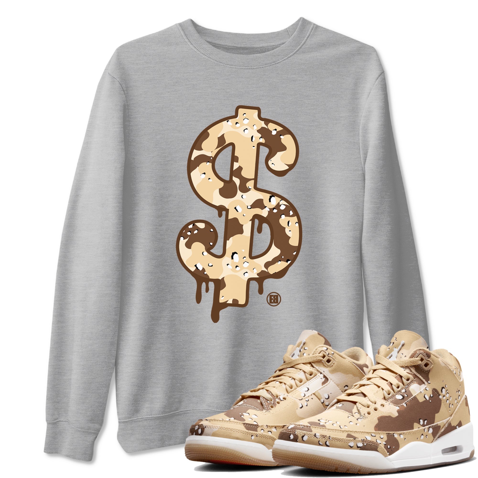 Dollar Camo snkmatch Tees - Air Jordan 3 Desert Camo