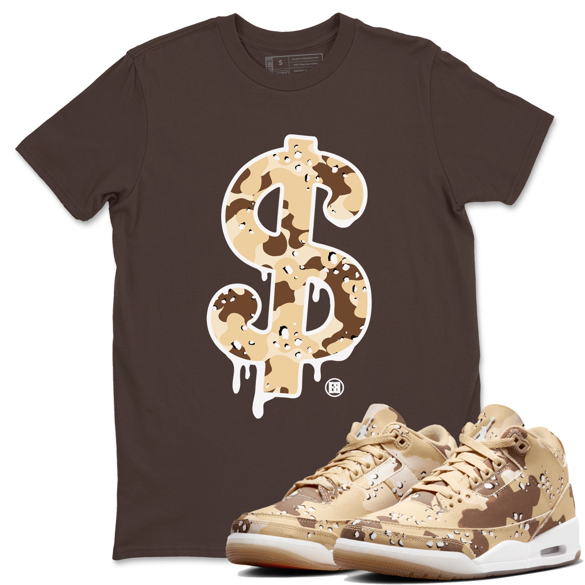 Dollar Camo snkmatch Tees - Air Jordan 3 Desert Camo