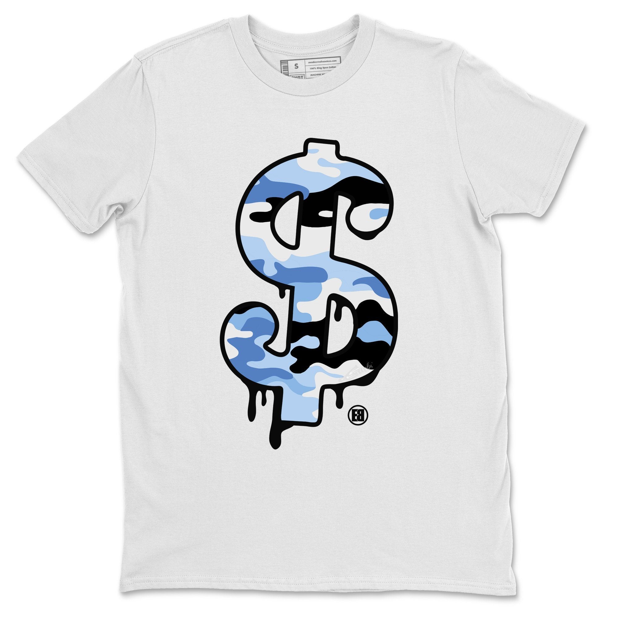 Dollar Camo Unisex Tops - Air Jordan 1 University Blue