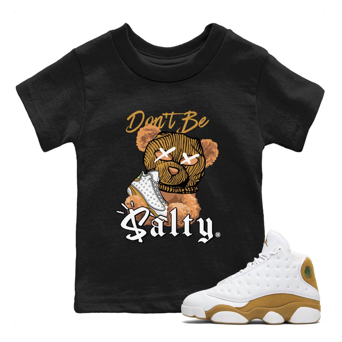 Don't Be Salty Bear Kids Tops - Air Jordan 13 Wheat