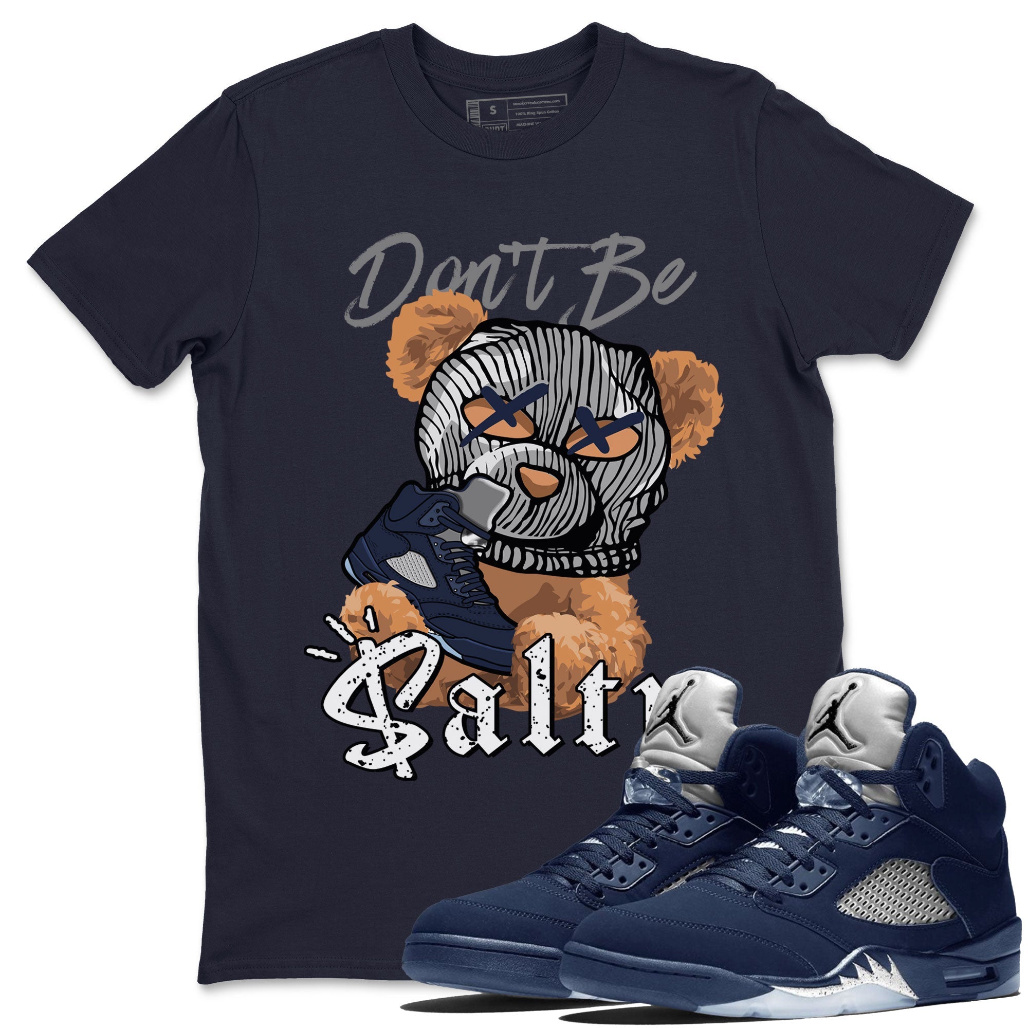 Don't Be Salty Bear Unisex Tops - Air Jordan 5 Georgetown