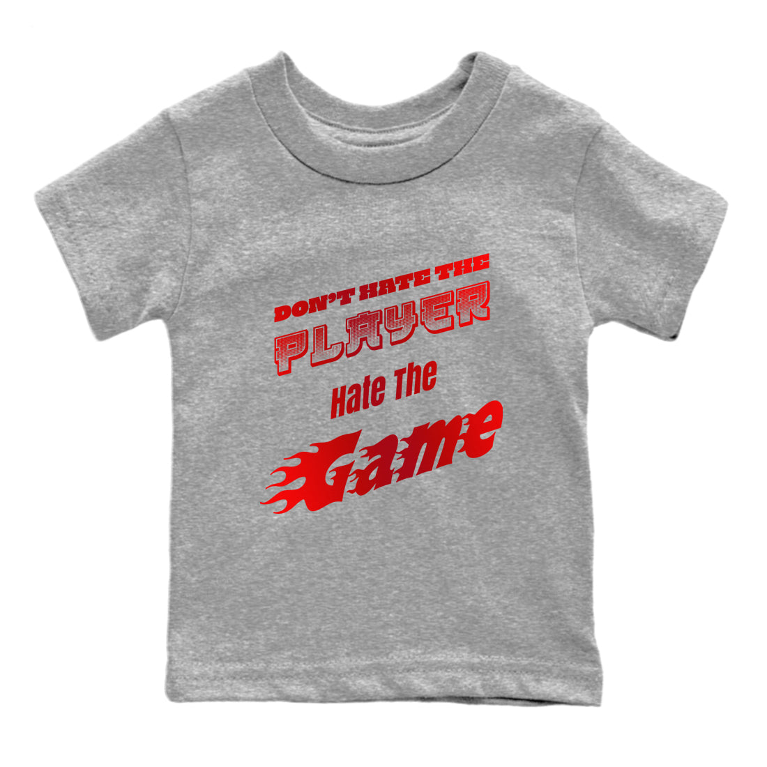 Don't Hate The Player snkmatch Tee Kids - Air Jordan 1 Satin Bred