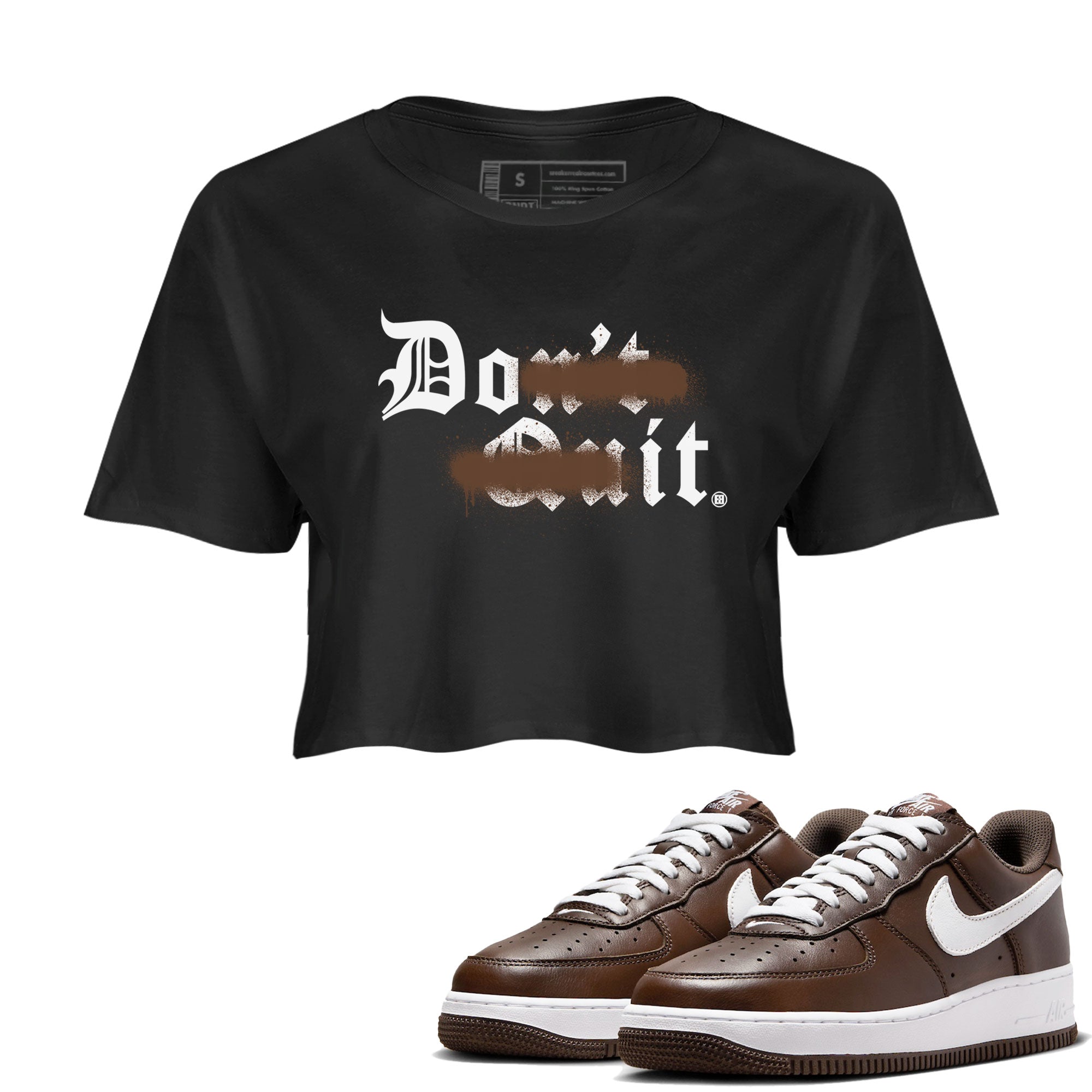 Don't Quit Do It snkmatch Women's Top - Air Force 1 Chocolate