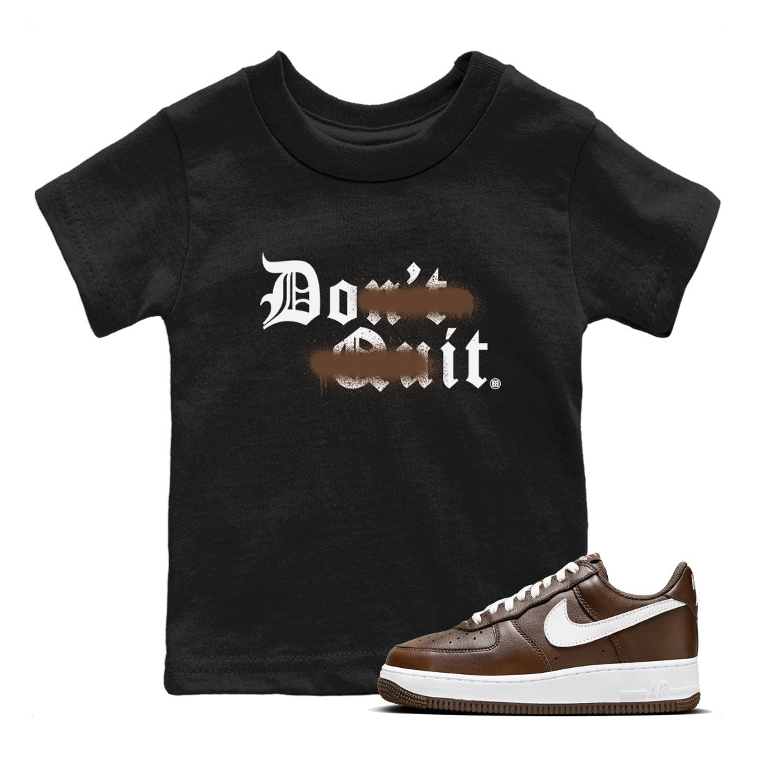 Don't Quit Do It snkmatch Tee Kids - Air Force 1 Chocolate