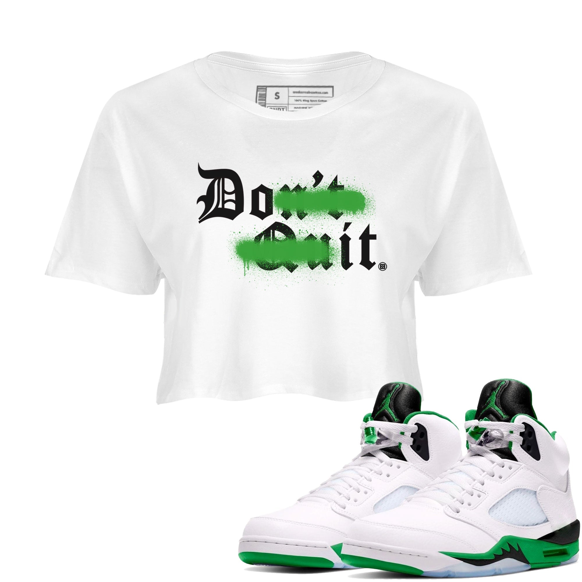Don't Quit Do It snkmatch Women's Top - Air Jordan 5 Lucky Green