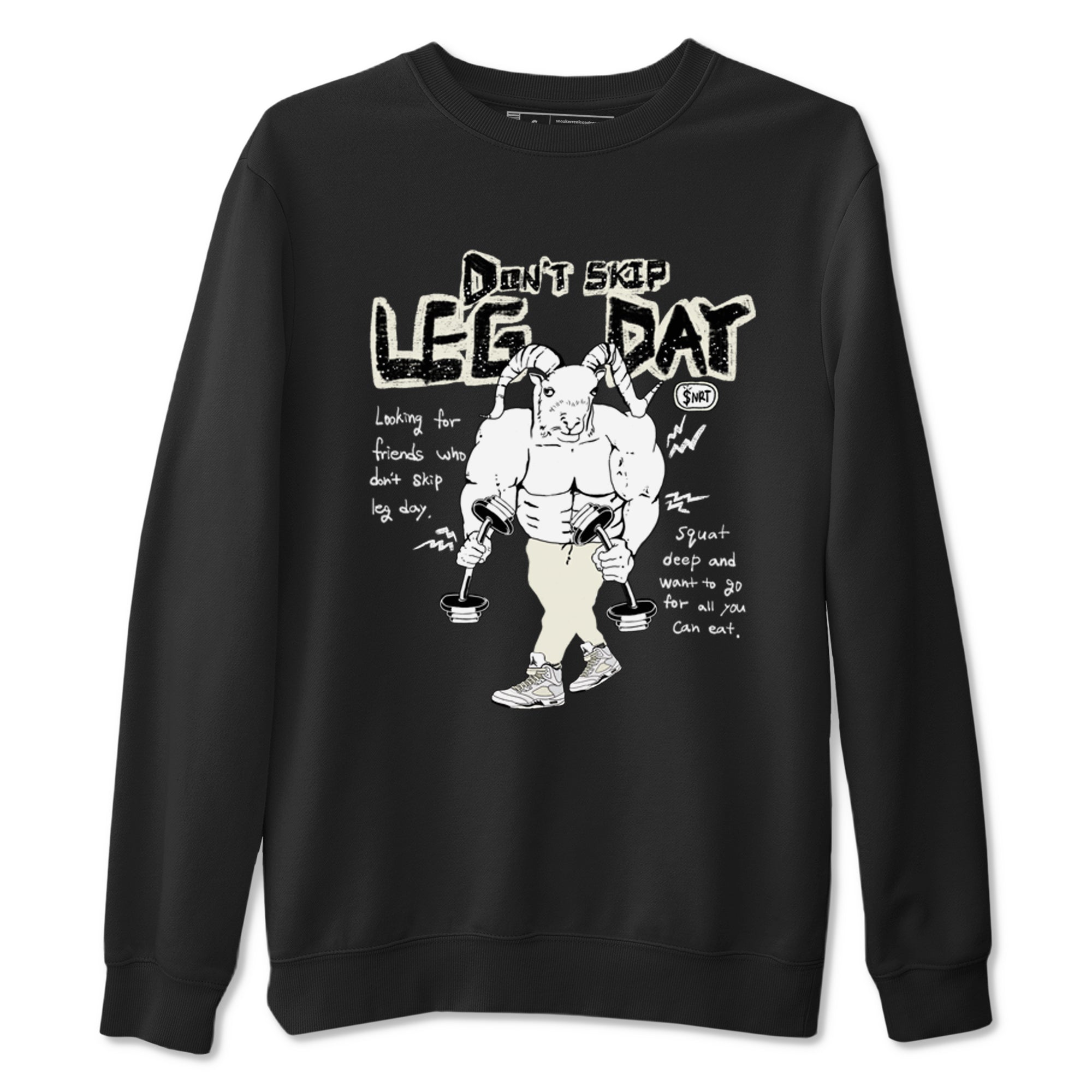 Don't Skip Leg Day snkmatch Tees - Air Jordan 5 Sail