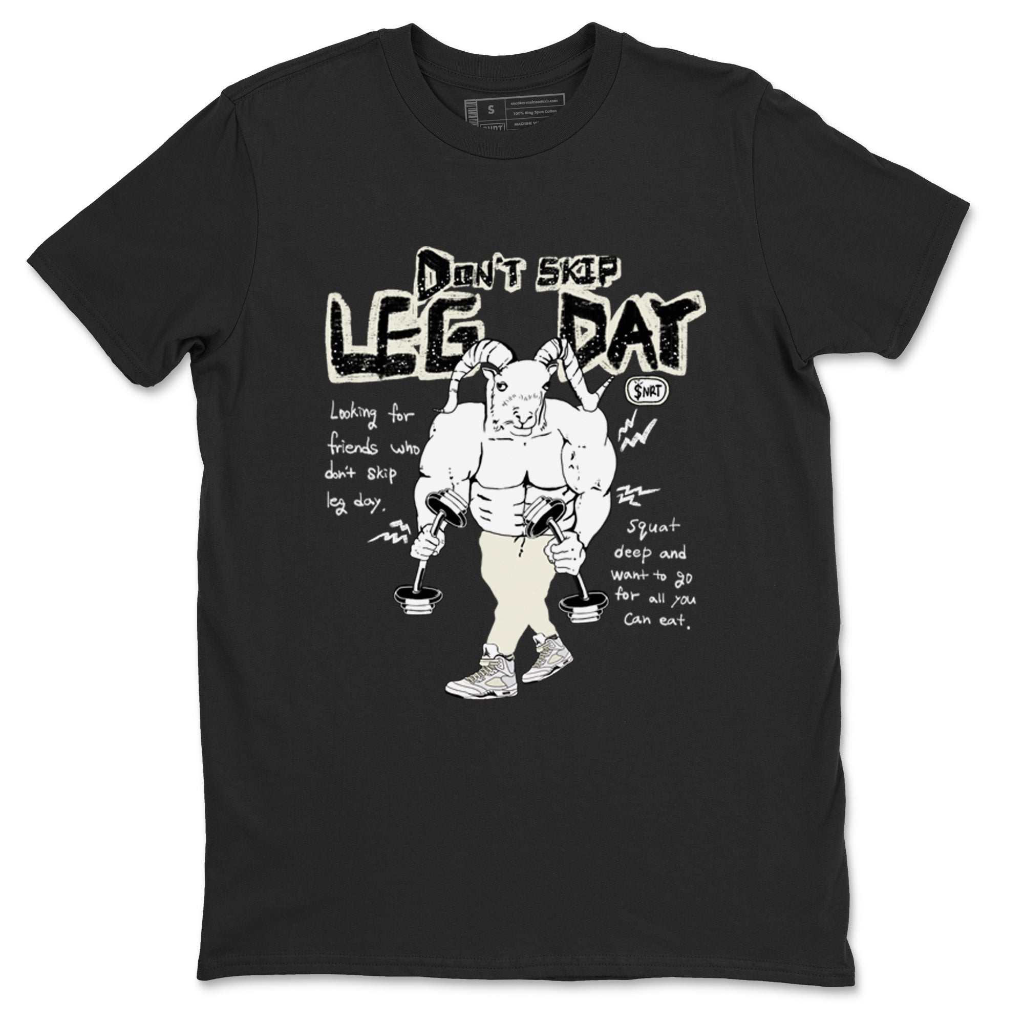 Don't Skip Leg Day snkmatch Tees - Air Jordan 5 Sail