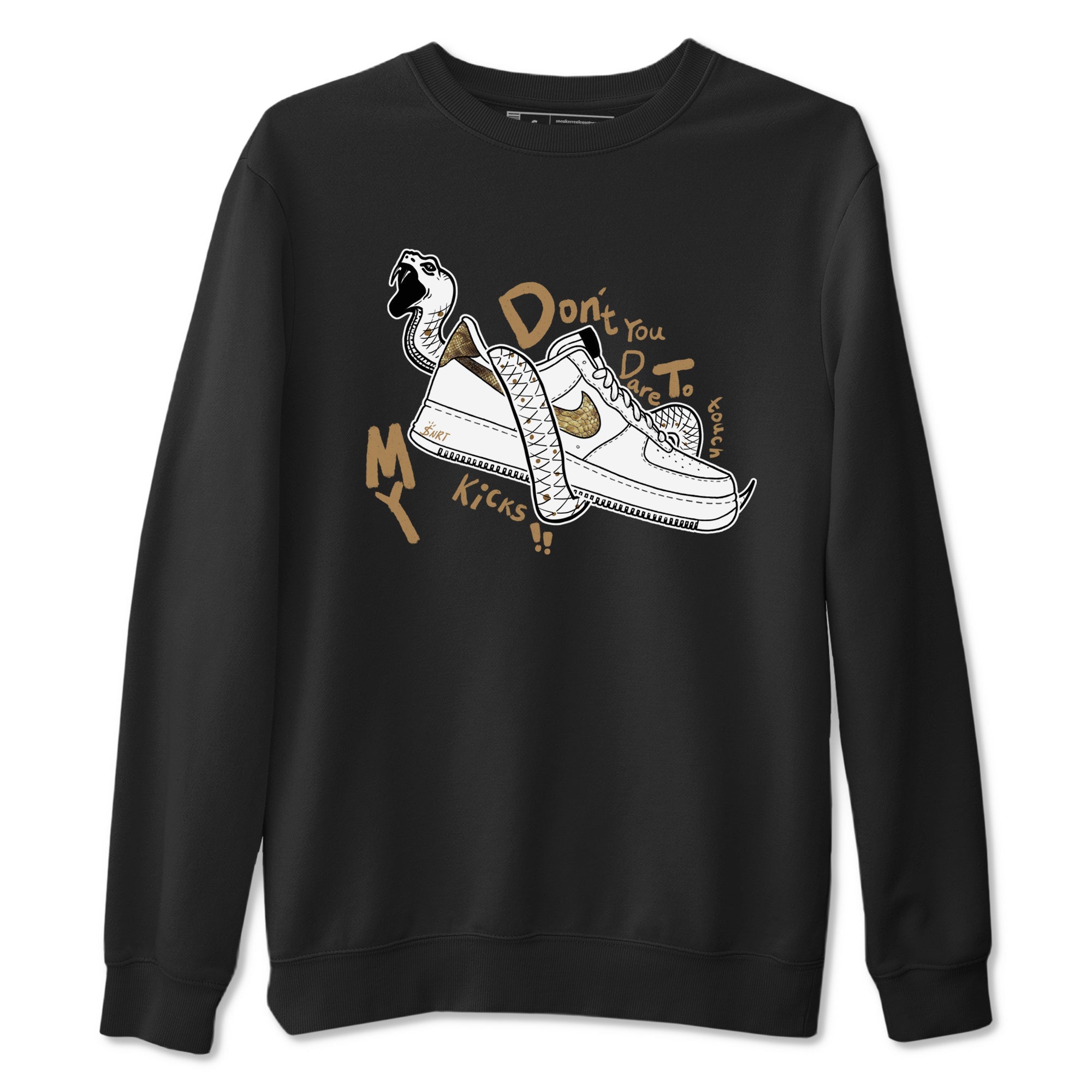 Don't Touch My Kicks snkmatch Tees - Air Force 1 Ivory Snake