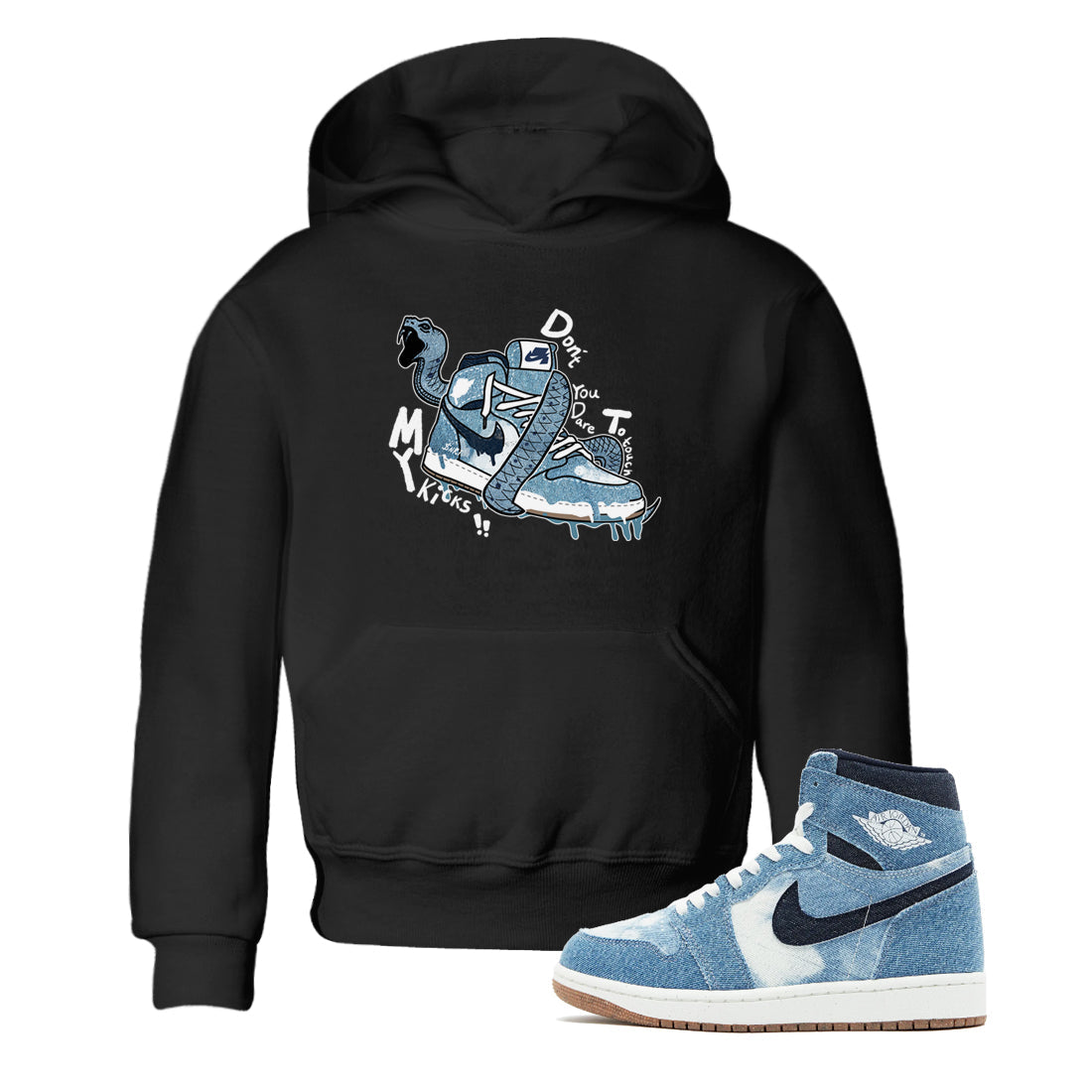 Don't Touch My Kicks snkmatch Tees Kids - Air Jordan 1 Denim 2024