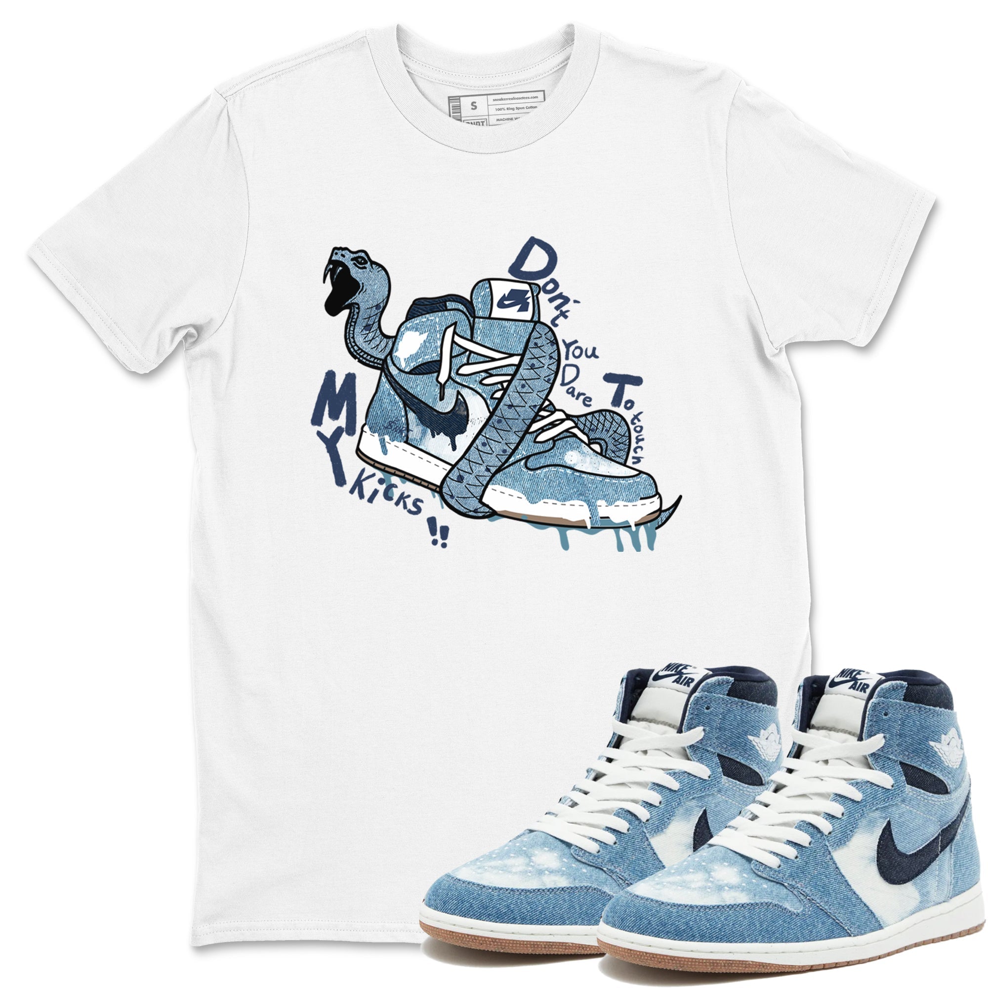 Don't Touch My Kicks snkmatch Tees - Air Jordan 1 Denim 2024