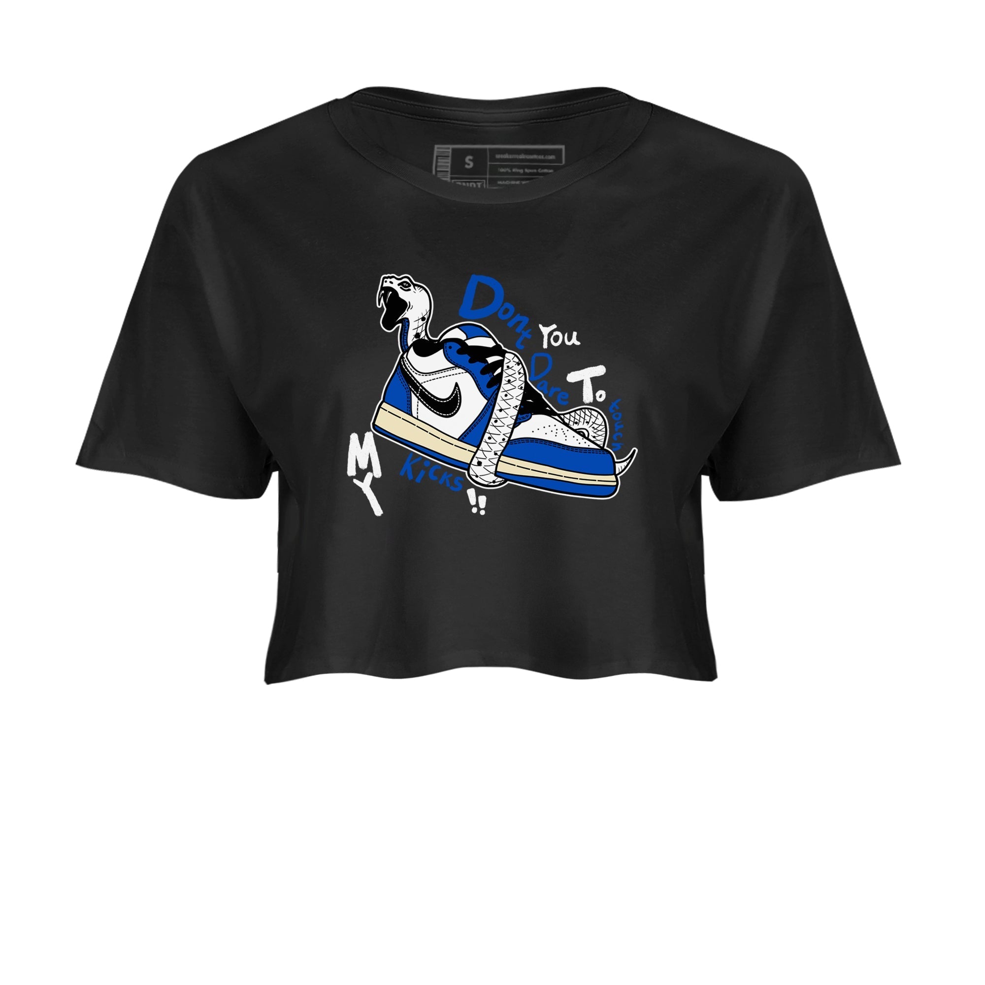 Don't Touch My Kicks snkmatch Women's Top - Air Jordan 1 Game Royal