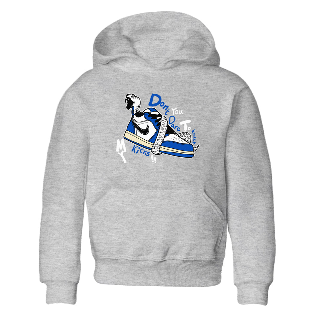 Don't Touch My Kicks snkmatch Tees Kids - Air Jordan 1 Game Royal