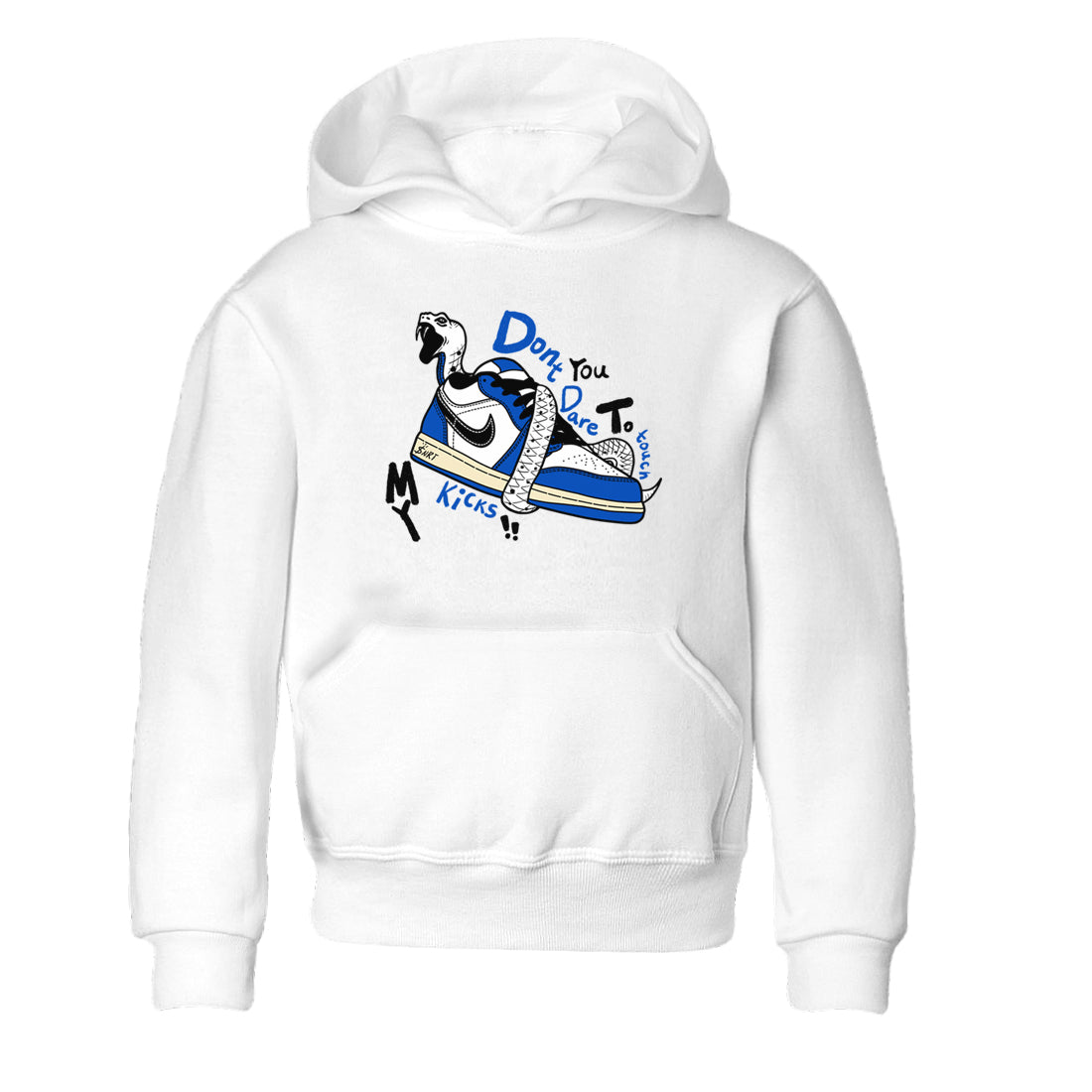Don't Touch My Kicks snkmatch Tees Kids - Air Jordan 1 Game Royal