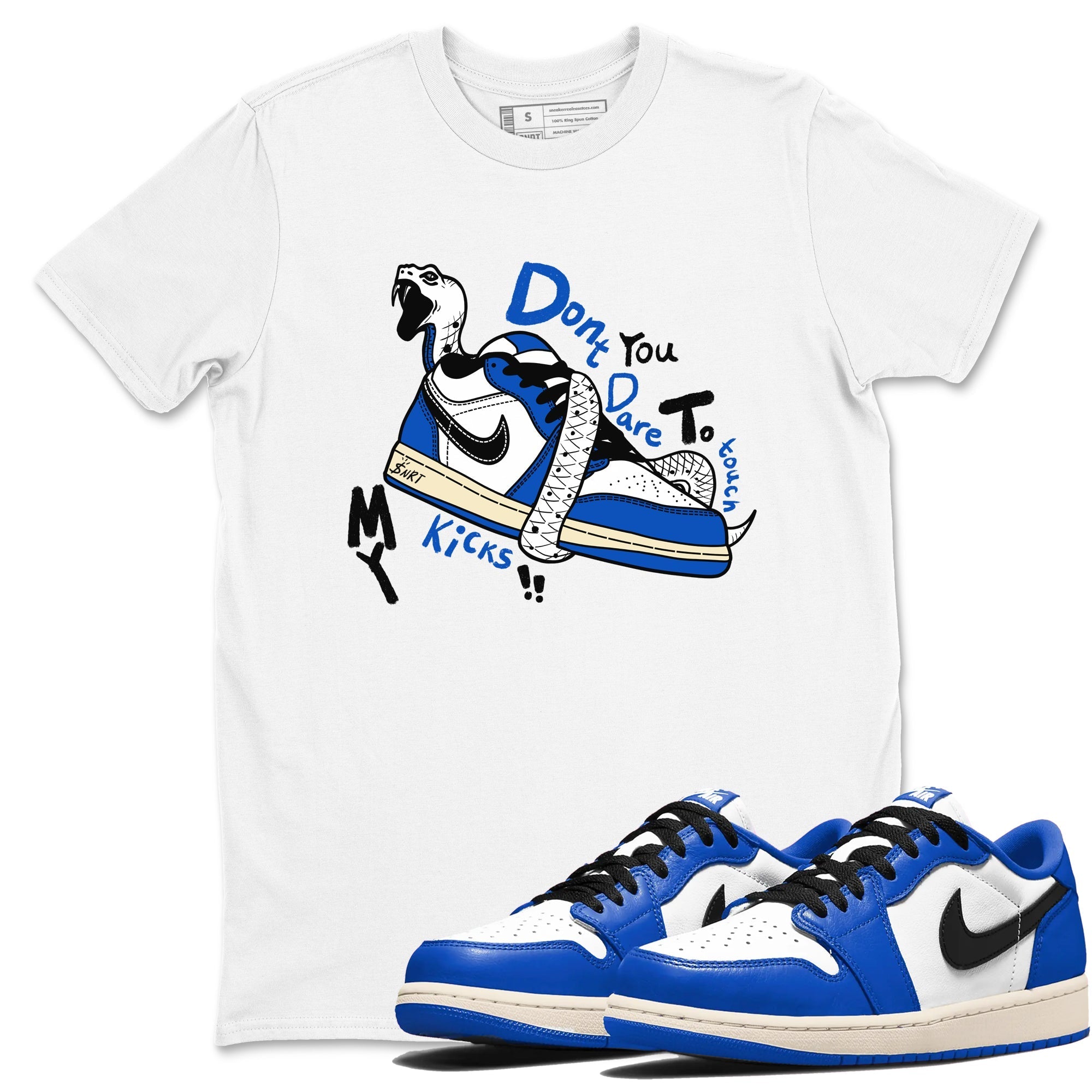 Don't Touch My Kicks snkmatch Tees - Air Jordan 1 Game Royal