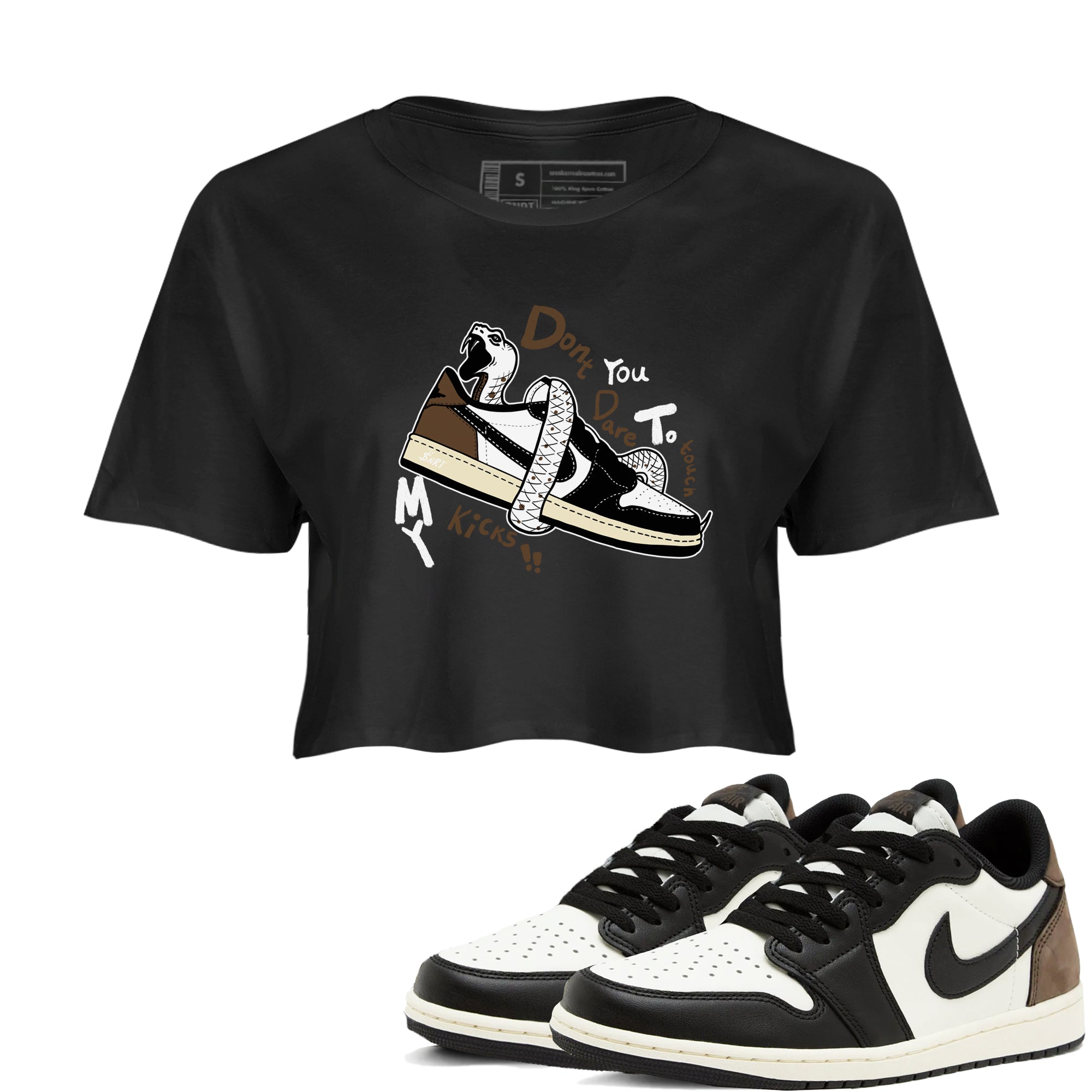 Don't Touch My Kicks snkmatch Women's Top - Air Jordan 1 Mocha