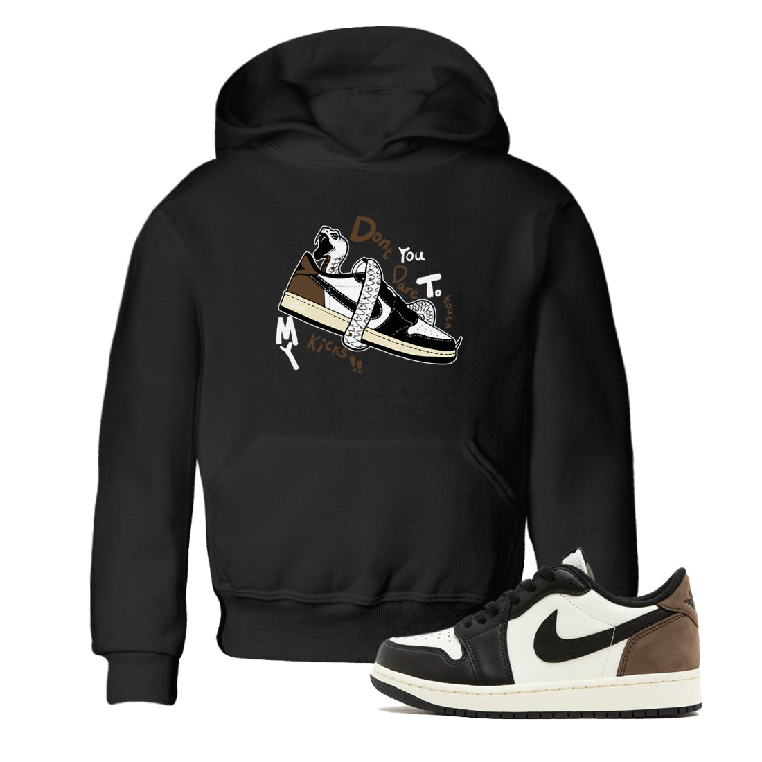 Don't Touch My Kicks snkmatch Tees Kids - Air Jordan 1 Mocha