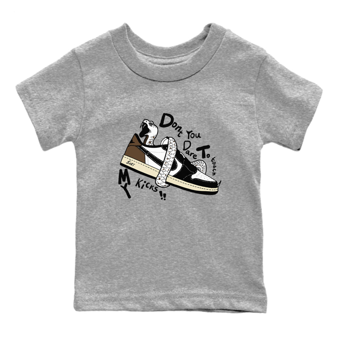 Don't Touch My Kicks snkmatch Tees Kids - Air Jordan 1 Mocha