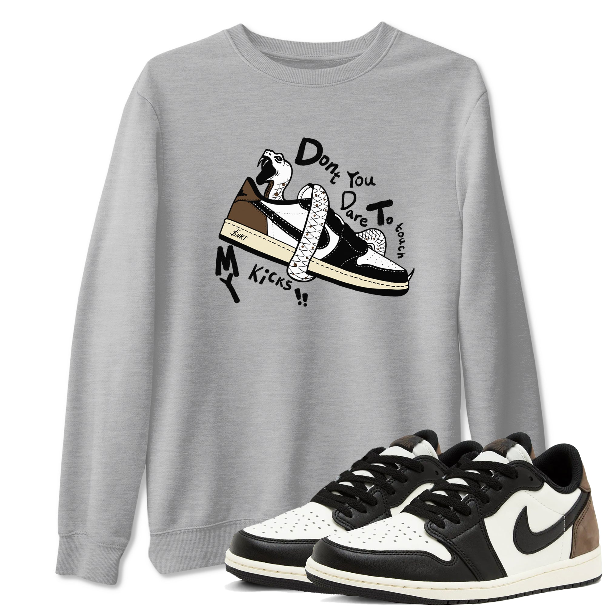 Don't Touch My Kicks snkmatch Tees - Air Jordan 1 Mocha