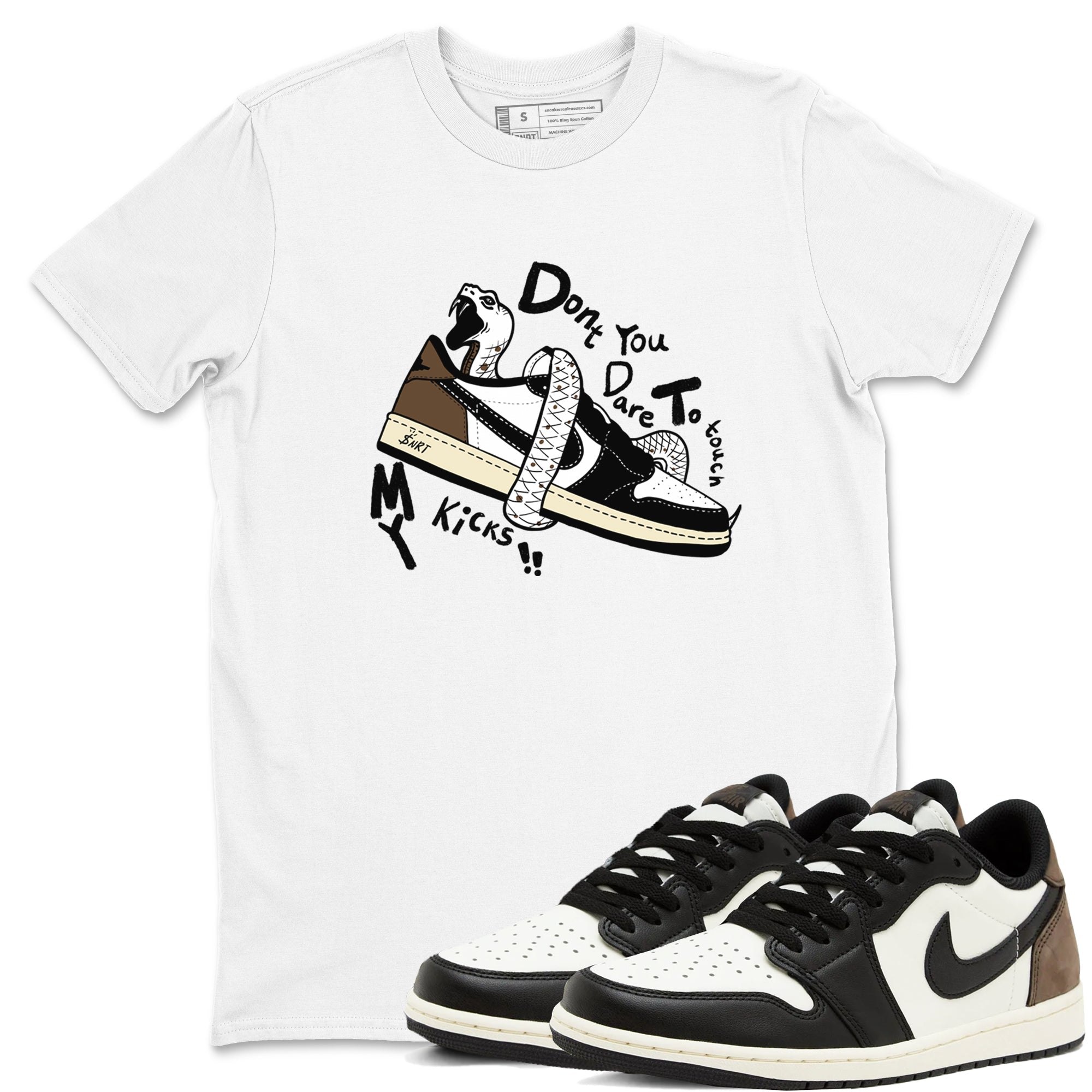 Don't Touch My Kicks snkmatch Tees - Air Jordan 1 Mocha