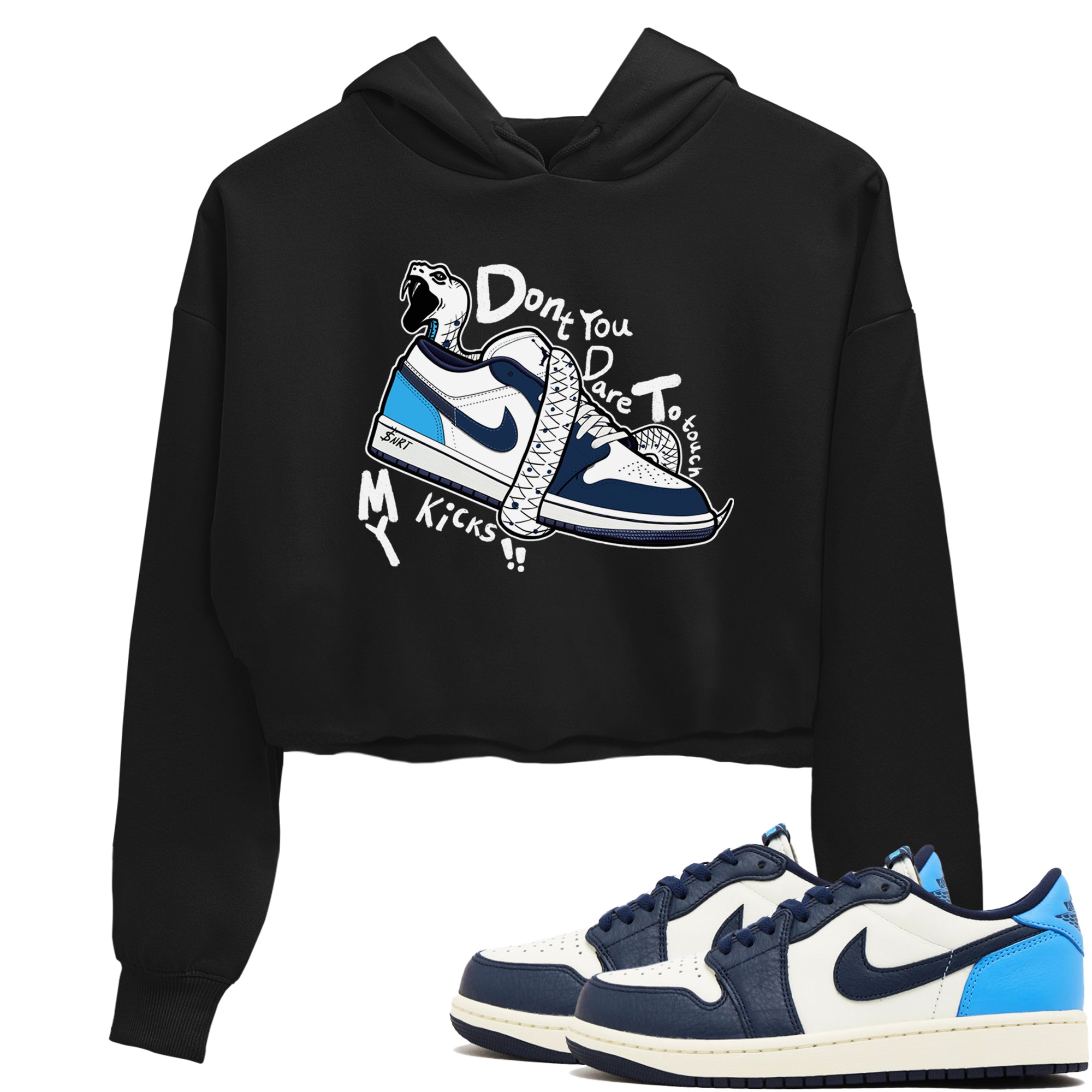 Don't Touch My Kicks snkmatch Women's Top - Air Jordan 1 Obsidian