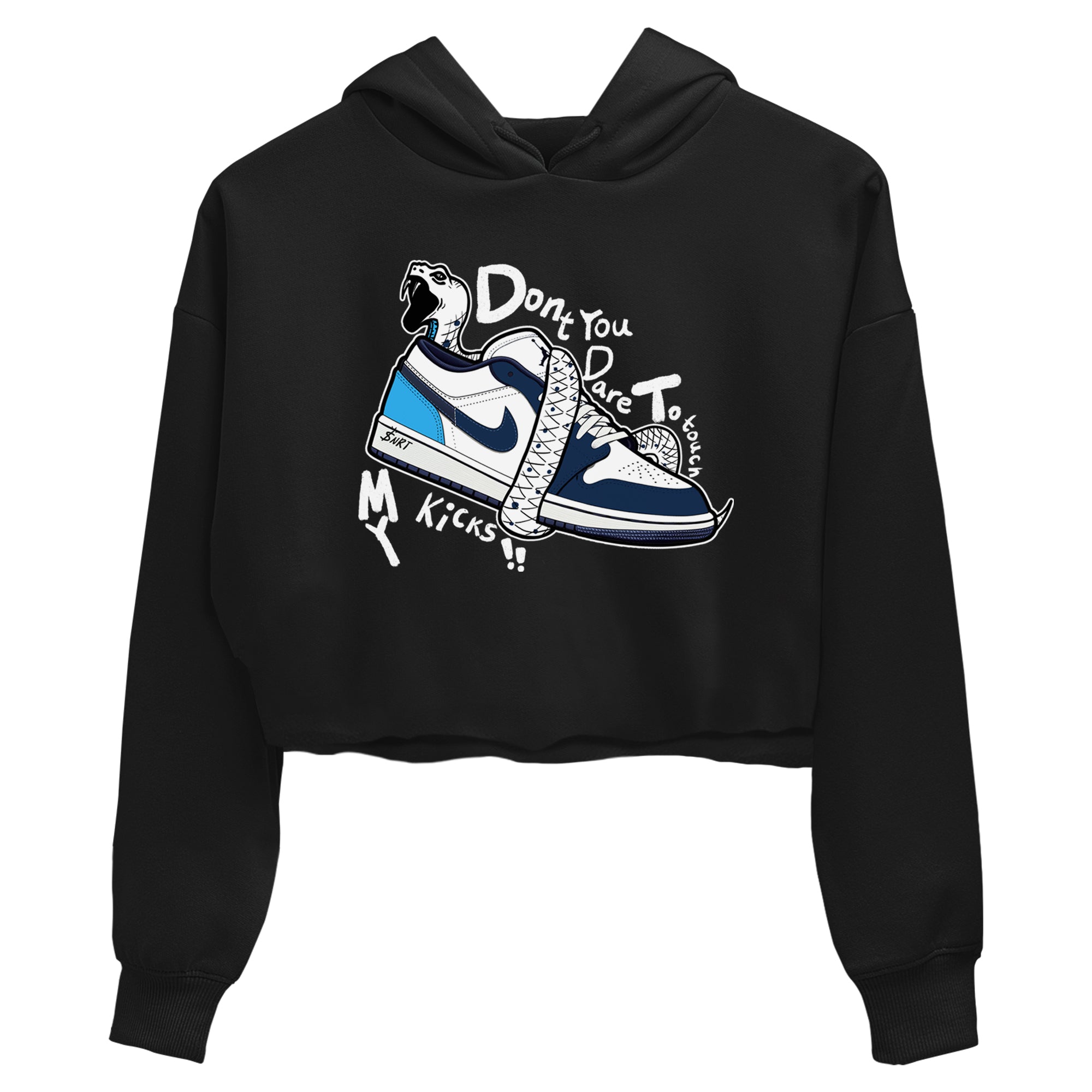 Don't Touch My Kicks snkmatch Women's Top - Air Jordan 1 Obsidian