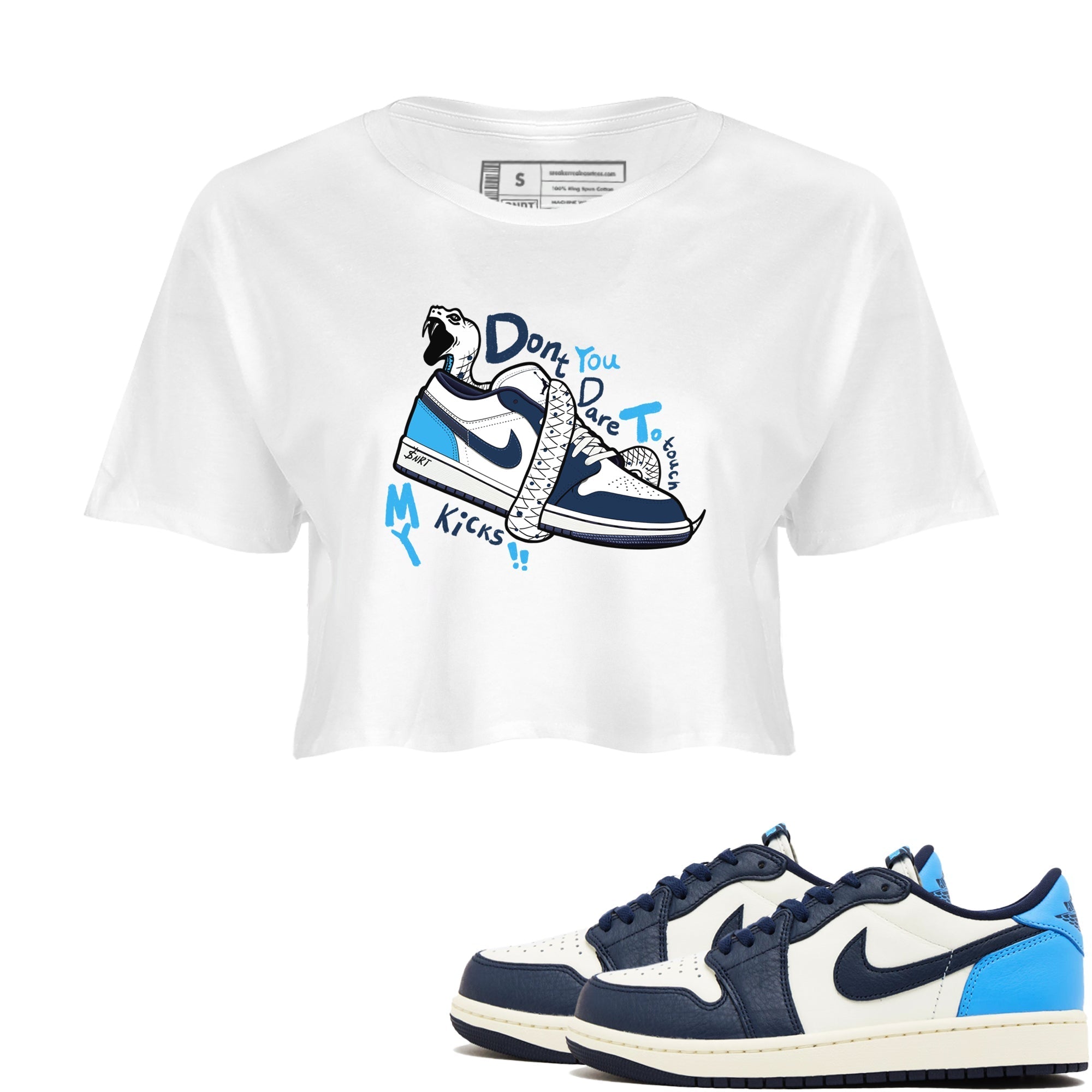 Don't Touch My Kicks snkmatch Women's Top - Air Jordan 1 Obsidian