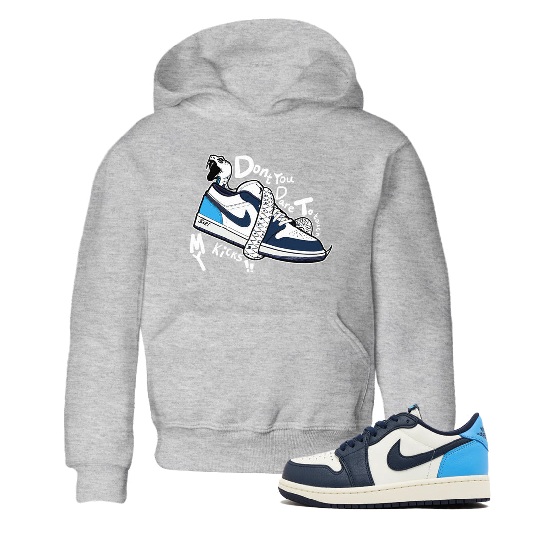 Don't Touch My Kicks snkmatch Tees Kids - Air Jordan 1 Obsidian