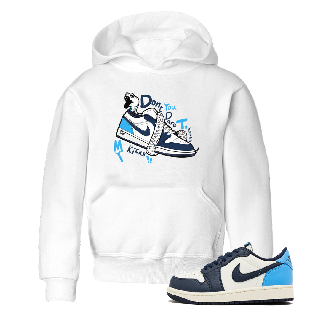 Don't Touch My Kicks snkmatch Tees Kids - Air Jordan 1 Obsidian