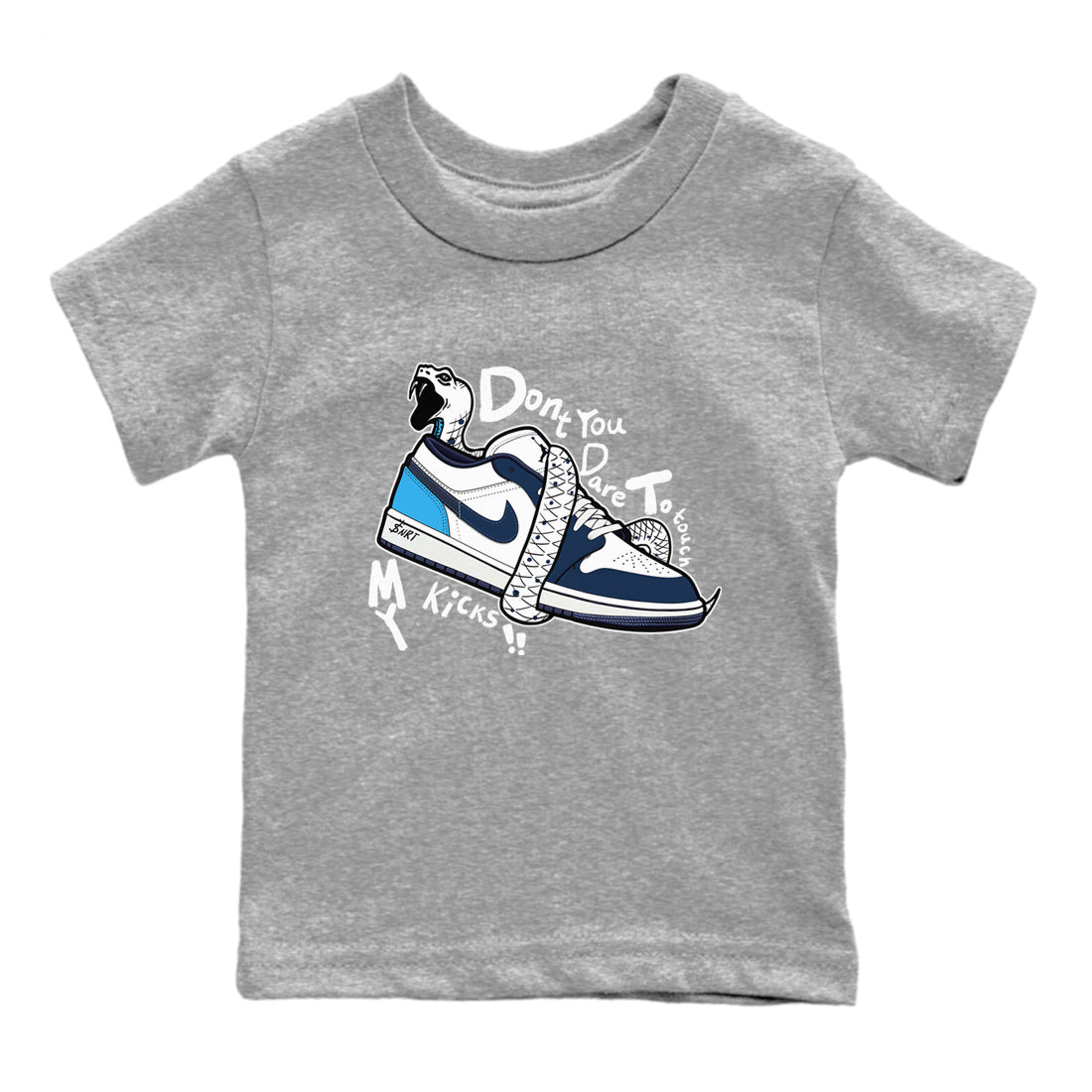 Don't Touch My Kicks snkmatch Tees Kids - Air Jordan 1 Obsidian