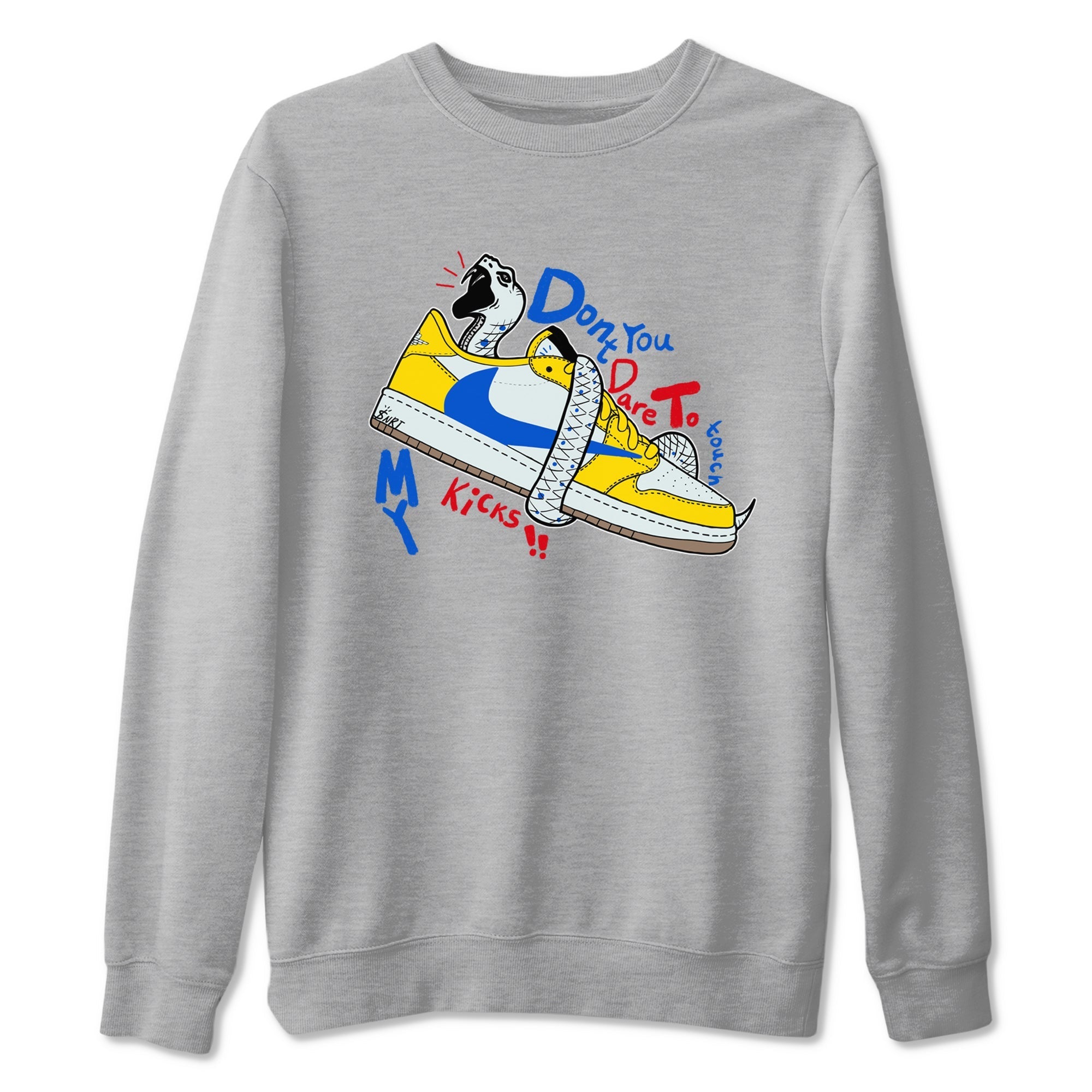 Don't Touch My Kicks snkmatch Tees - Air Jordan 1 Travis Scott Canary