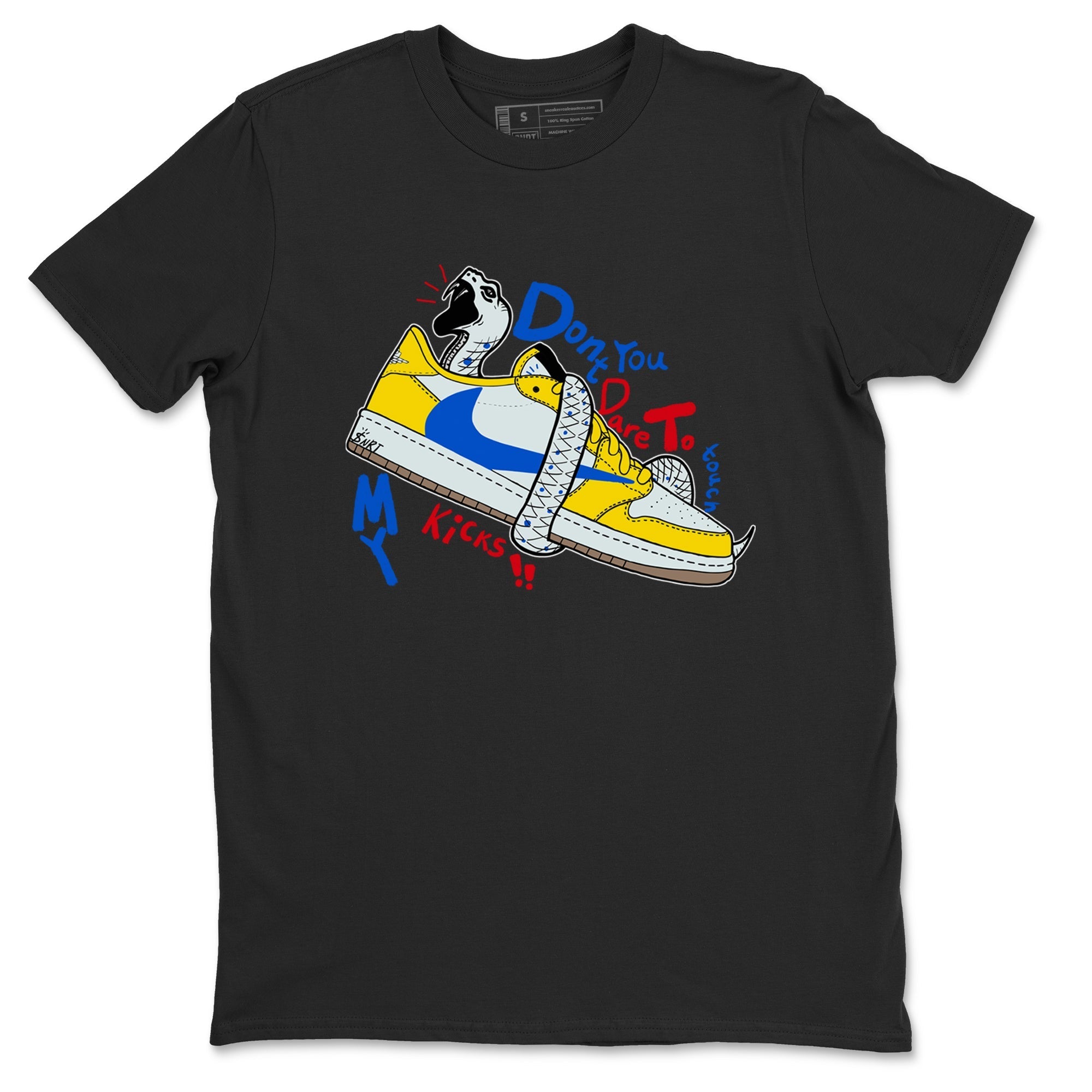 Don't Touch My Kicks snkmatch Tees - Air Jordan 1 Travis Scott Canary
