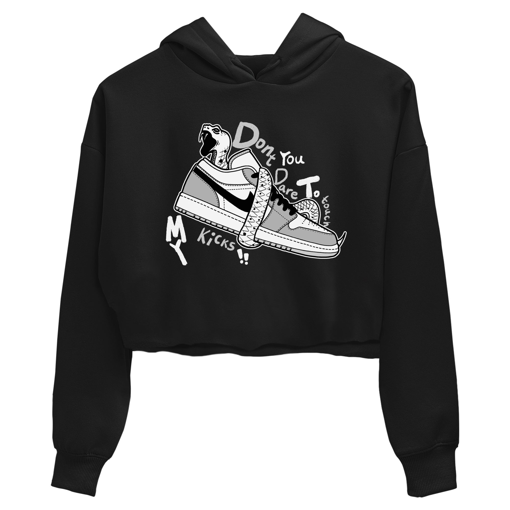 Don't Touch My Kicks snkmatch Women's Top - Air Jordan 1 Wolf Grey