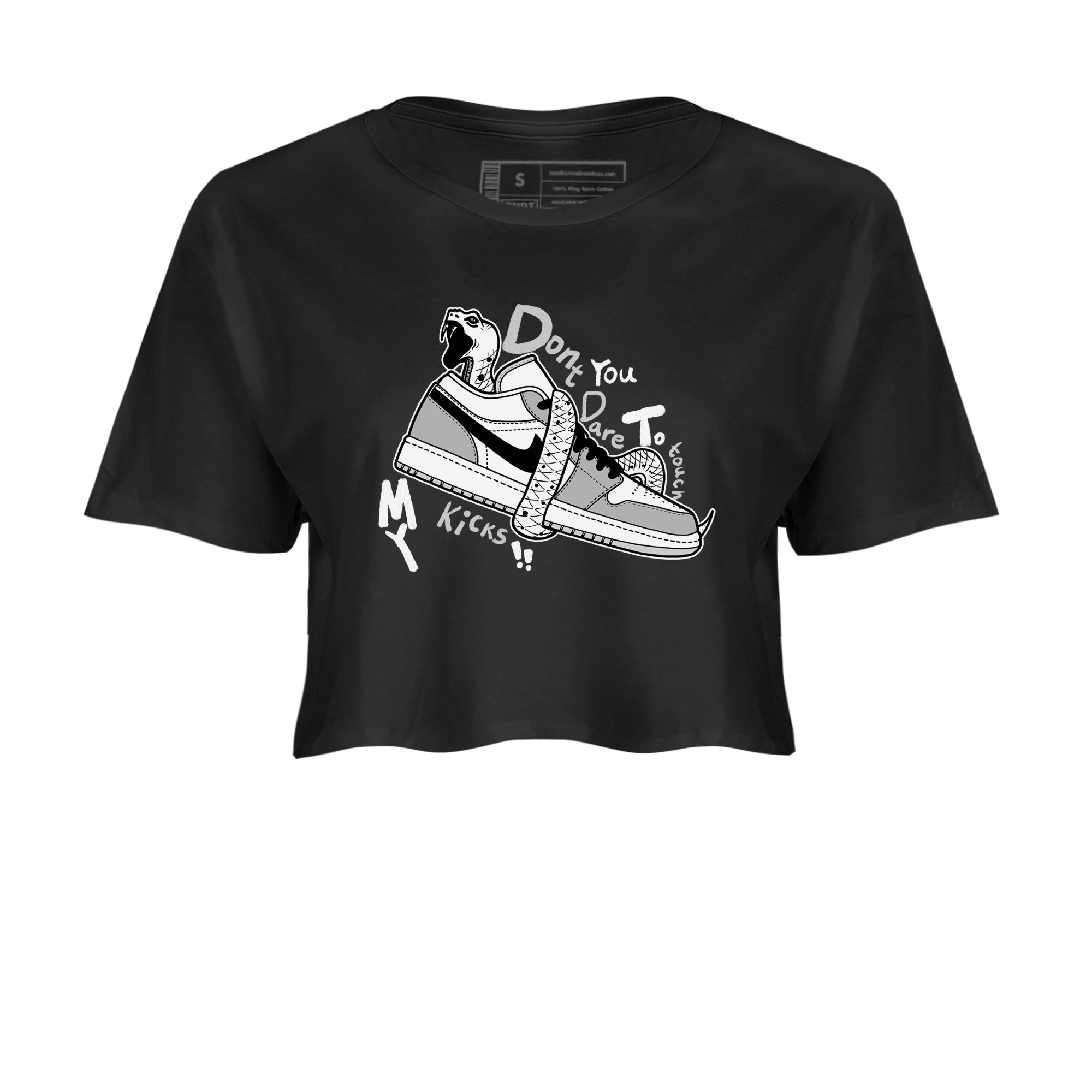 Don't Touch My Kicks snkmatch Women's Top - Air Jordan 1 Wolf Grey