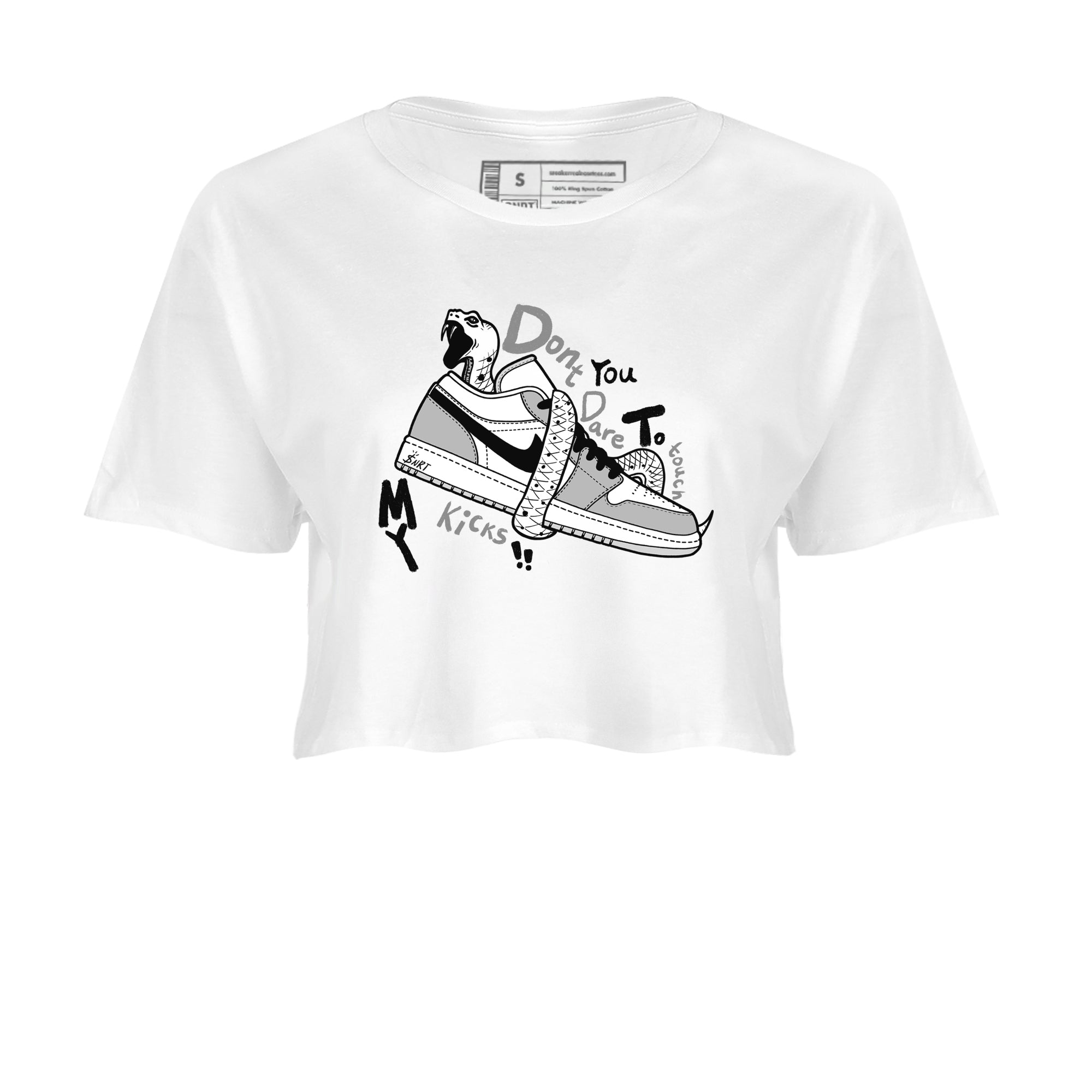 Don't Touch My Kicks snkmatch Women's Top - Air Jordan 1 Wolf Grey