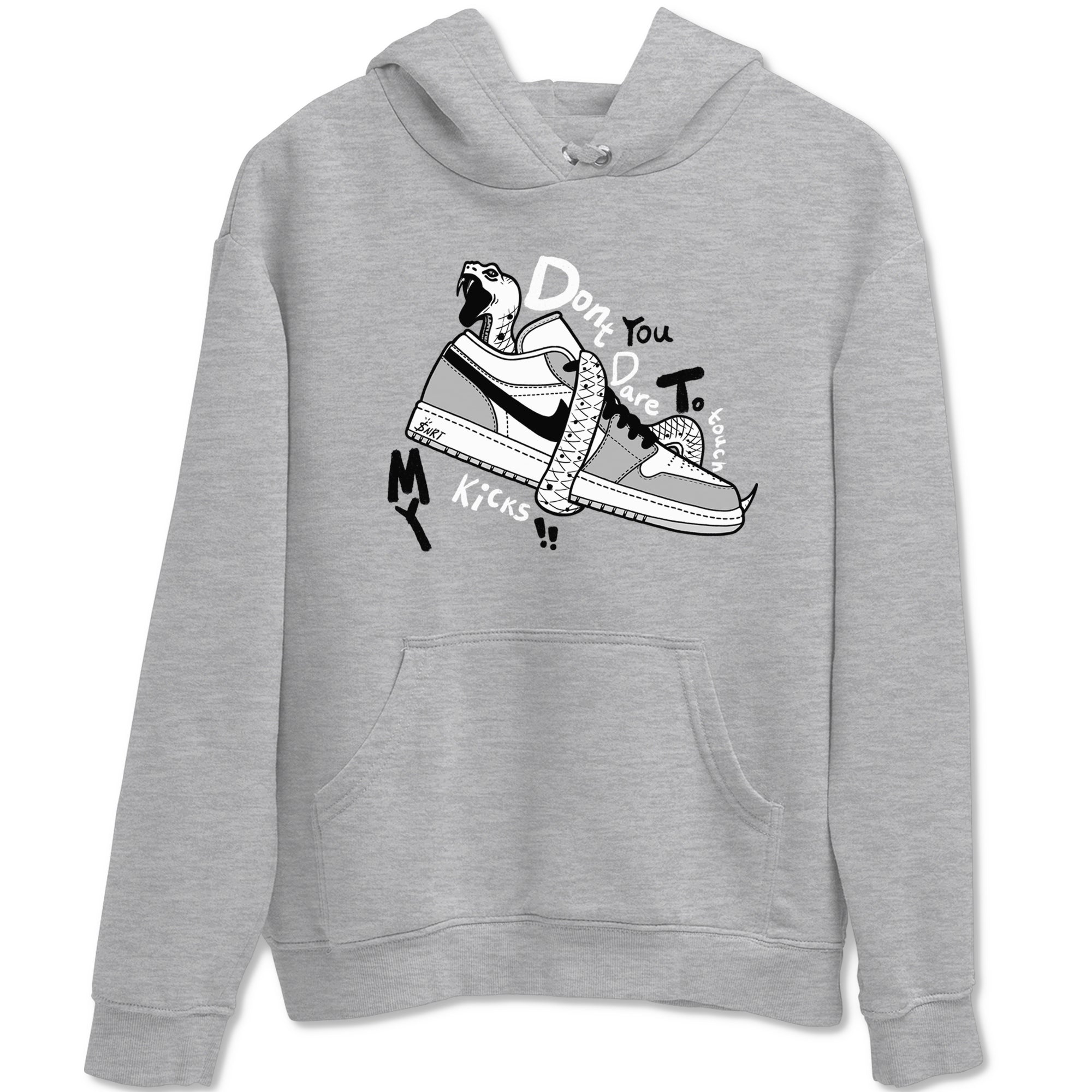 Don't Touch My Kicks snkmatch Tees - Air Jordan 1 Wolf Grey