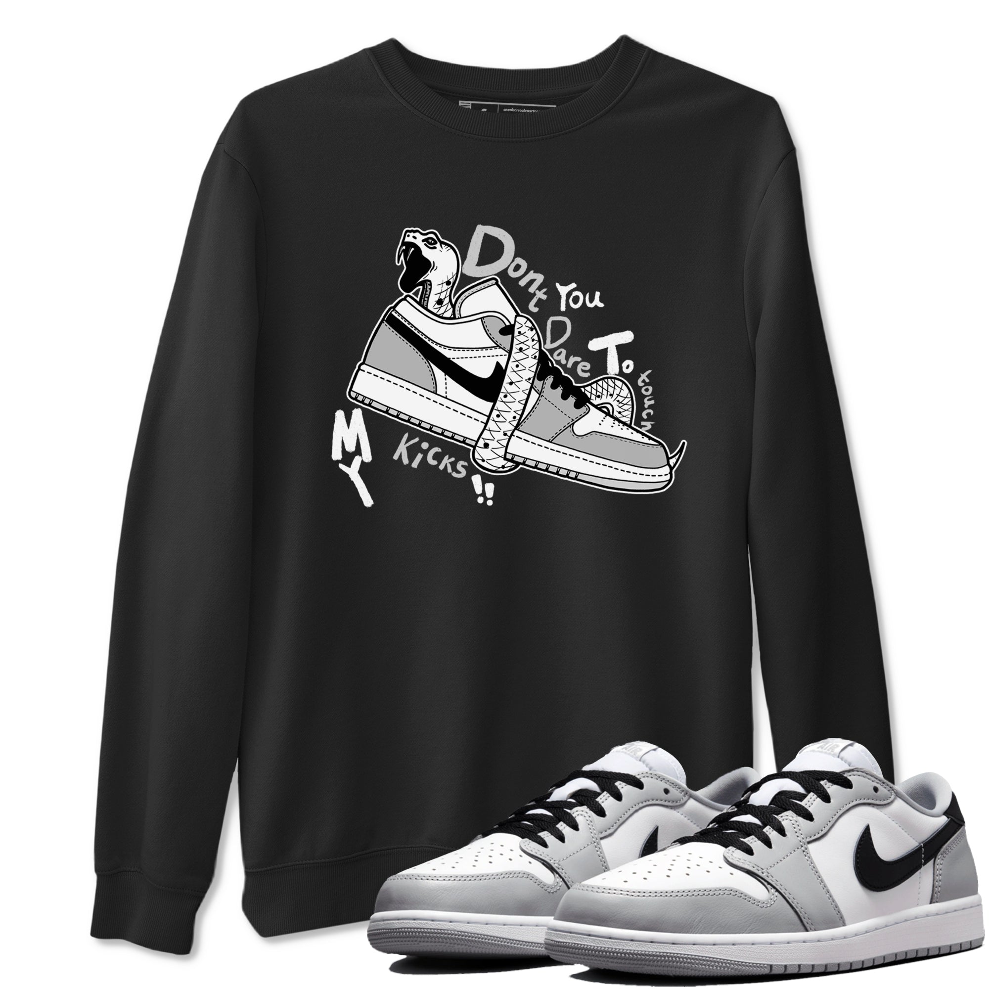 Don't Touch My Kicks snkmatch Tees - Air Jordan 1 Wolf Grey