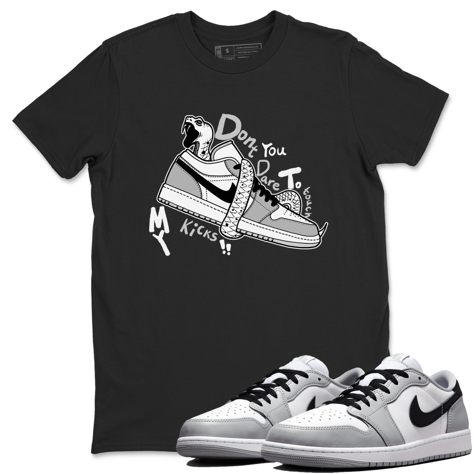 Don't Touch My Kicks snkmatch Tees - Air Jordan 1 Wolf Grey