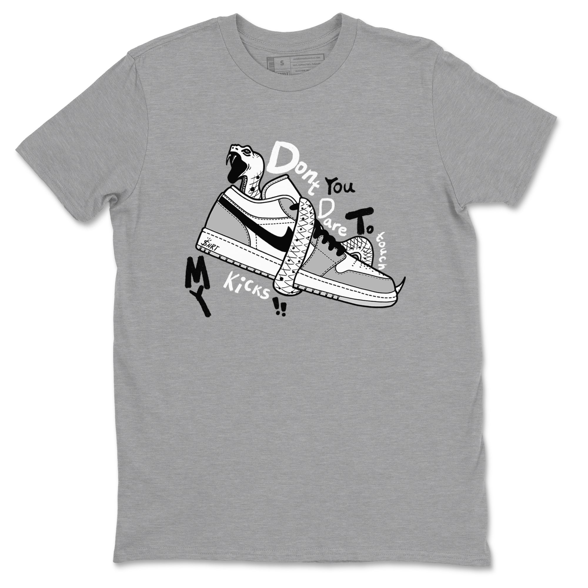 Don't Touch My Kicks snkmatch Tees - Air Jordan 1 Wolf Grey