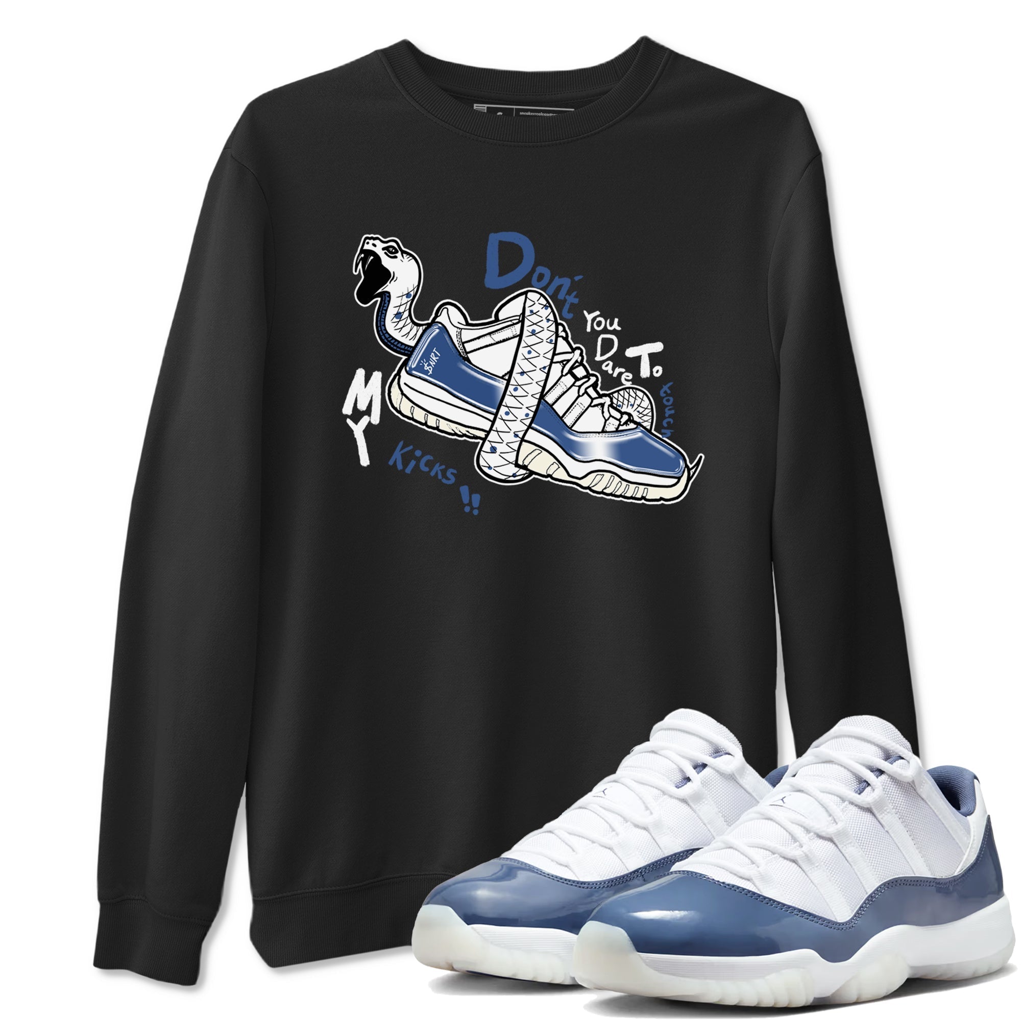 Don't Touch My Kicks snkmatch Tees - Air Jordan 11 Diffused Blue