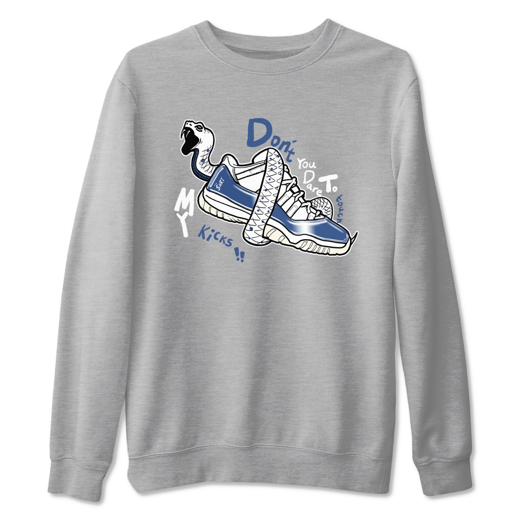 Don't Touch My Kicks snkmatch Tees - Air Jordan 11 Diffused Blue