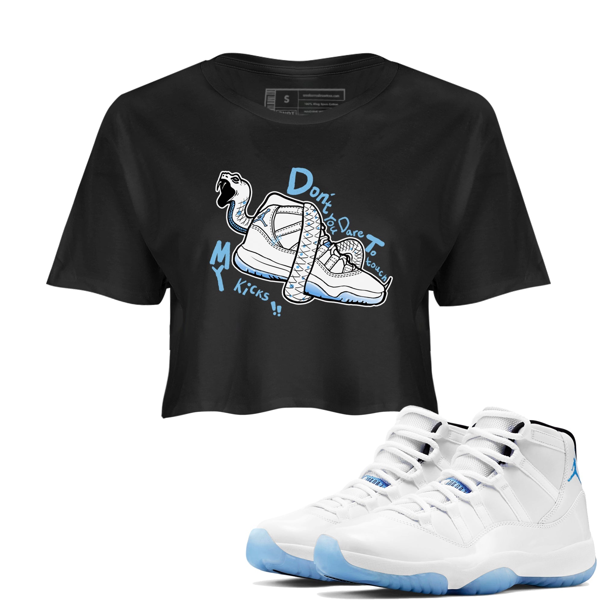 Don't Touch My Kicks snkmatch Women's Top - Air Jordan 11 Legend Blue