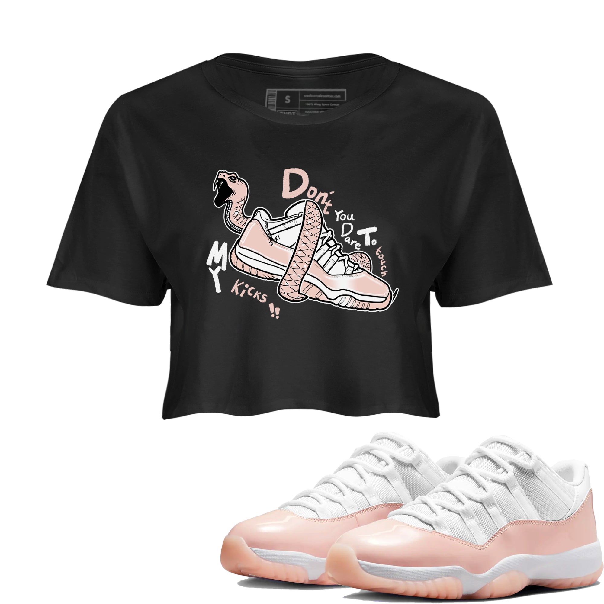 Don't Touch My Kicks snkmatch Women's Top - Air Jordan 11 Legend Pink