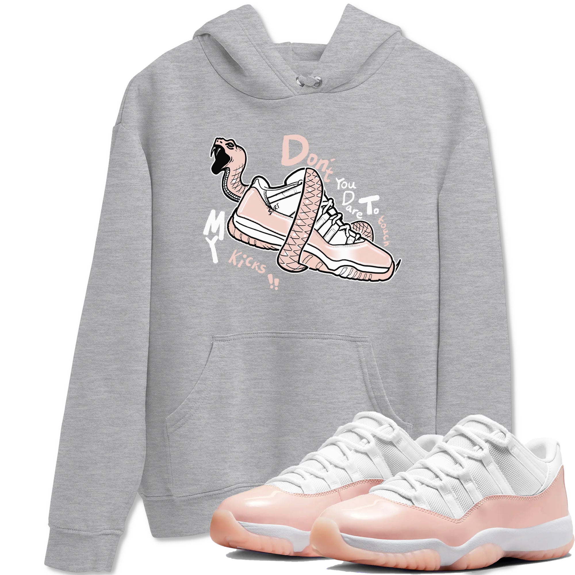 Don't Touch My Kicks snkmatch Tees - Air Jordan 11 Legend Pink