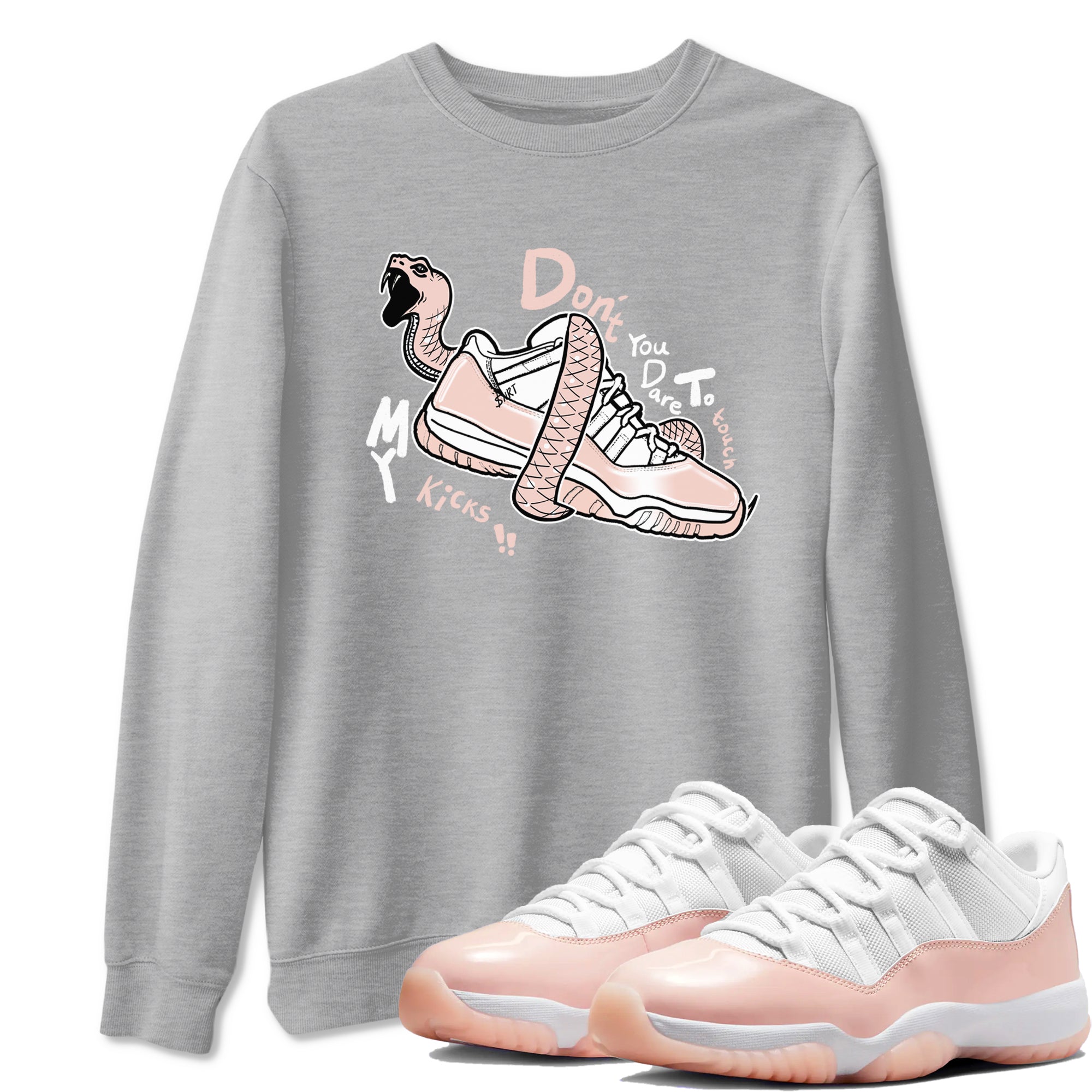 Don't Touch My Kicks snkmatch Tees - Air Jordan 11 Legend Pink
