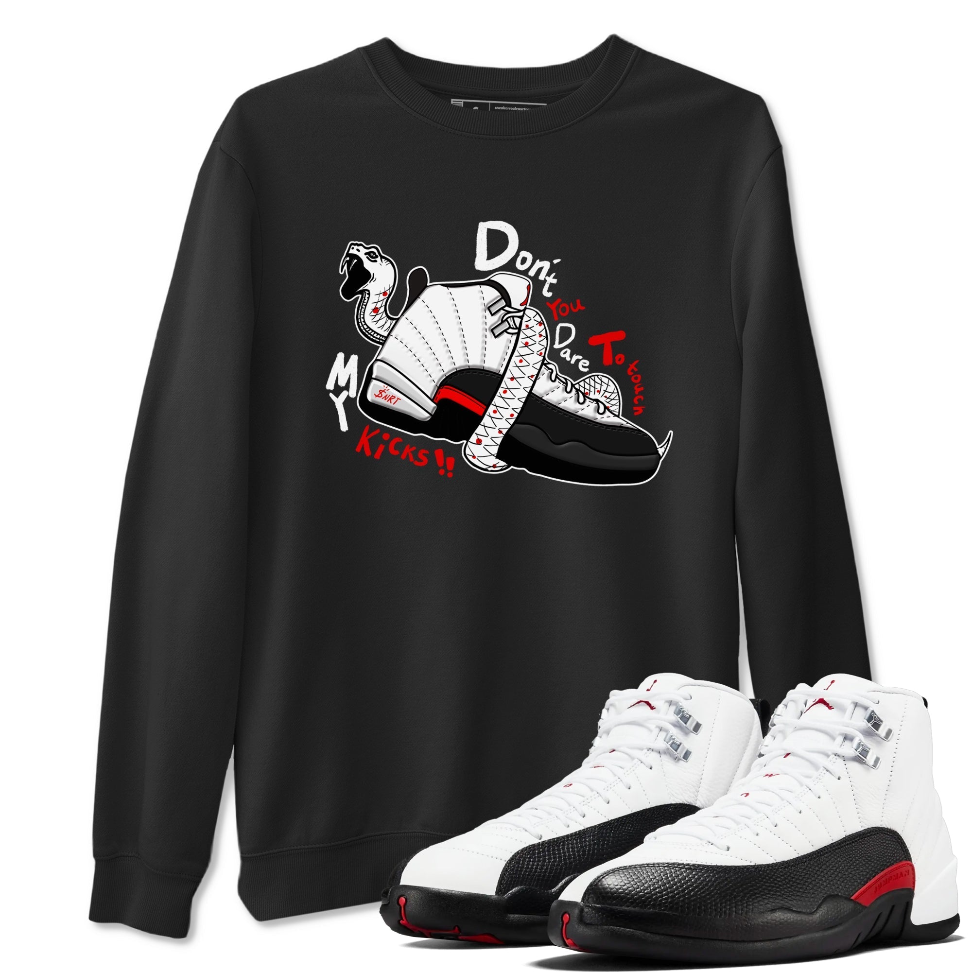 Don't Touch My Kicks snkmatch Tees - Air Jordan 12 Taxi Flip